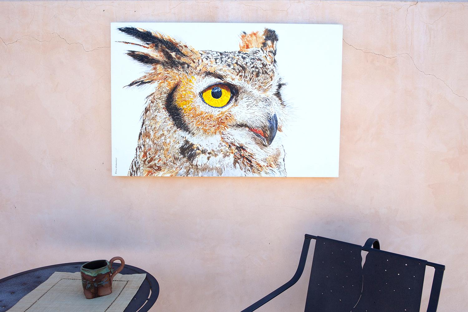 large owl painting