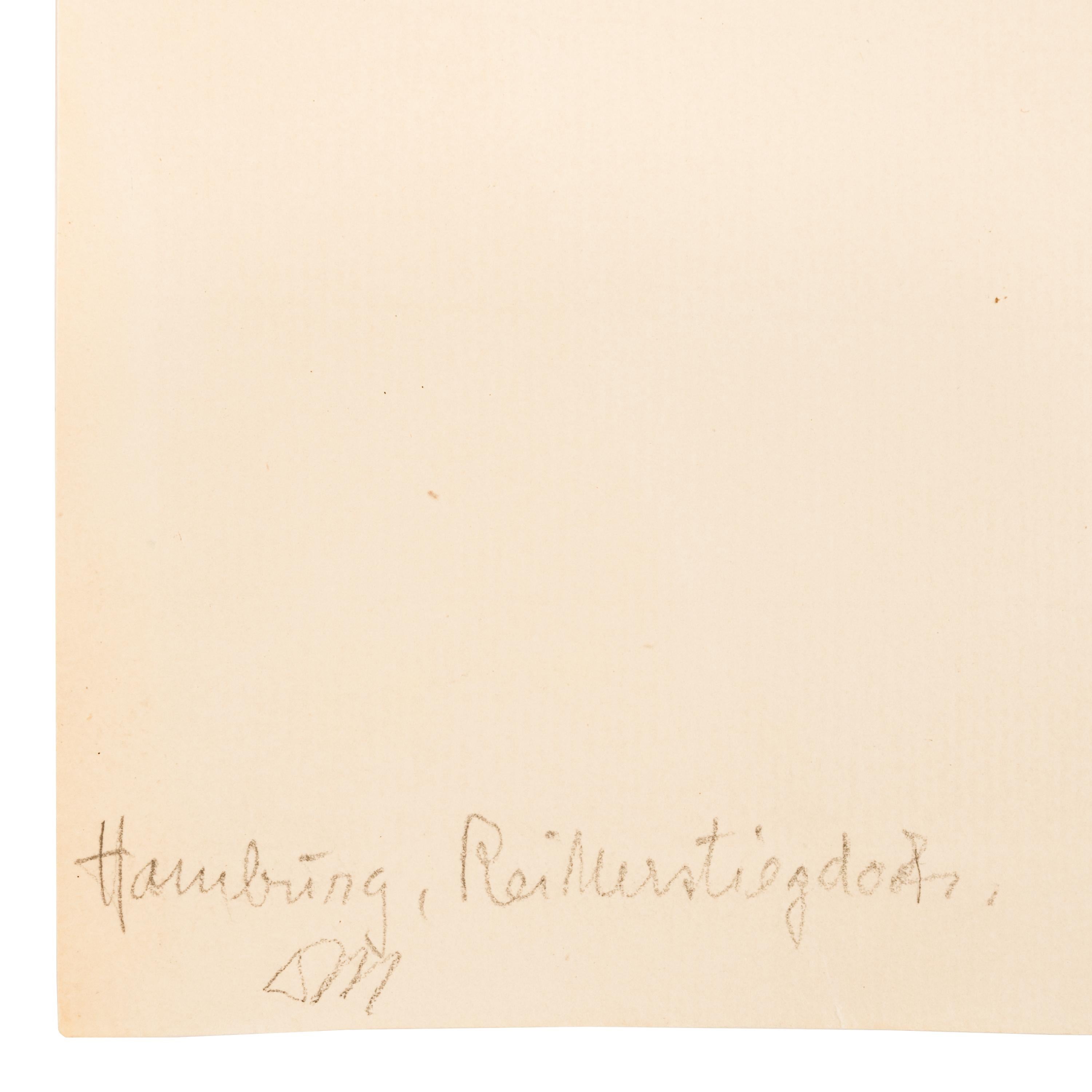 Importante aguafuerte expresionista alemán Hamburgo, Reiherstiegdock 1910 Emil Nolde en venta 7
