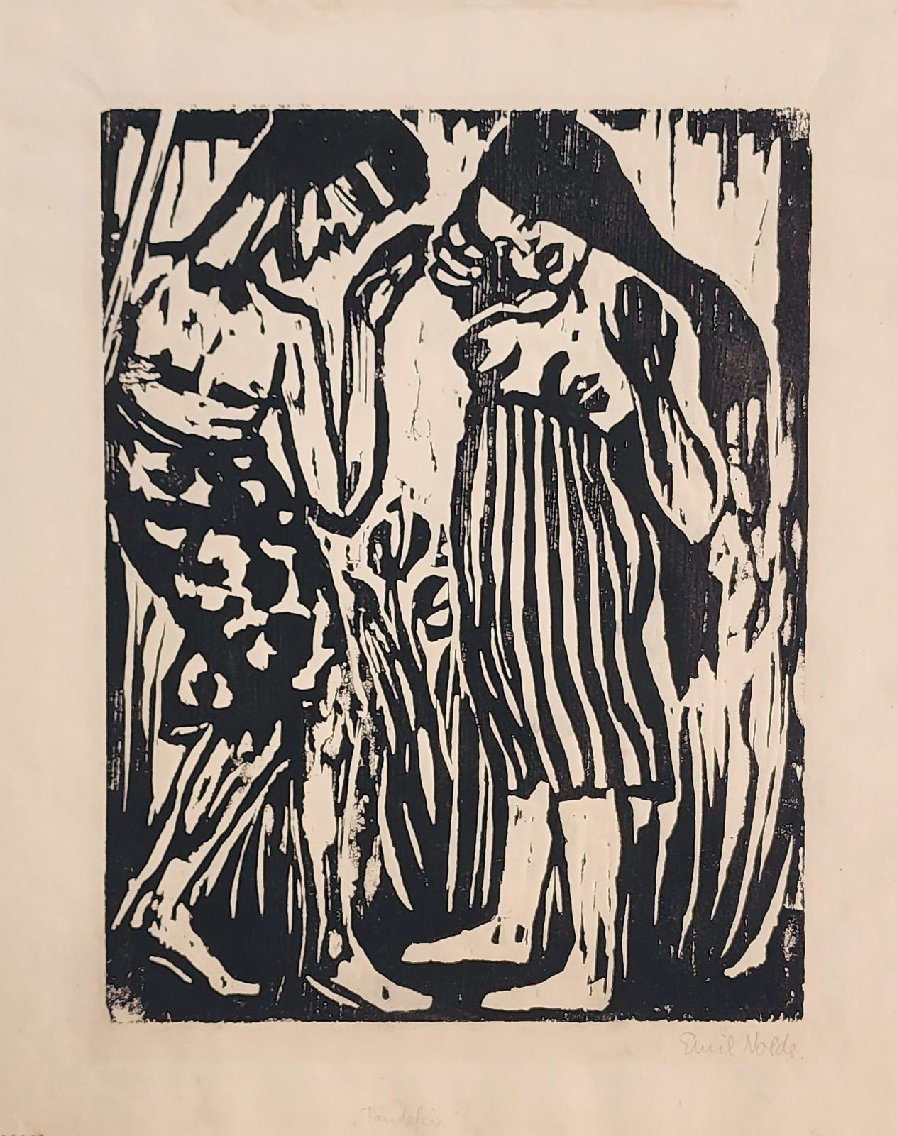 Tandelei (Expressionnisme, Expressionniste, Portraits, Début du 20ème siècle, Iconique) - Print de Emil Nolde
