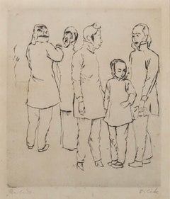 Emil Orlik (1870-1932) - Early 20th Century Etching, Chinese Women
