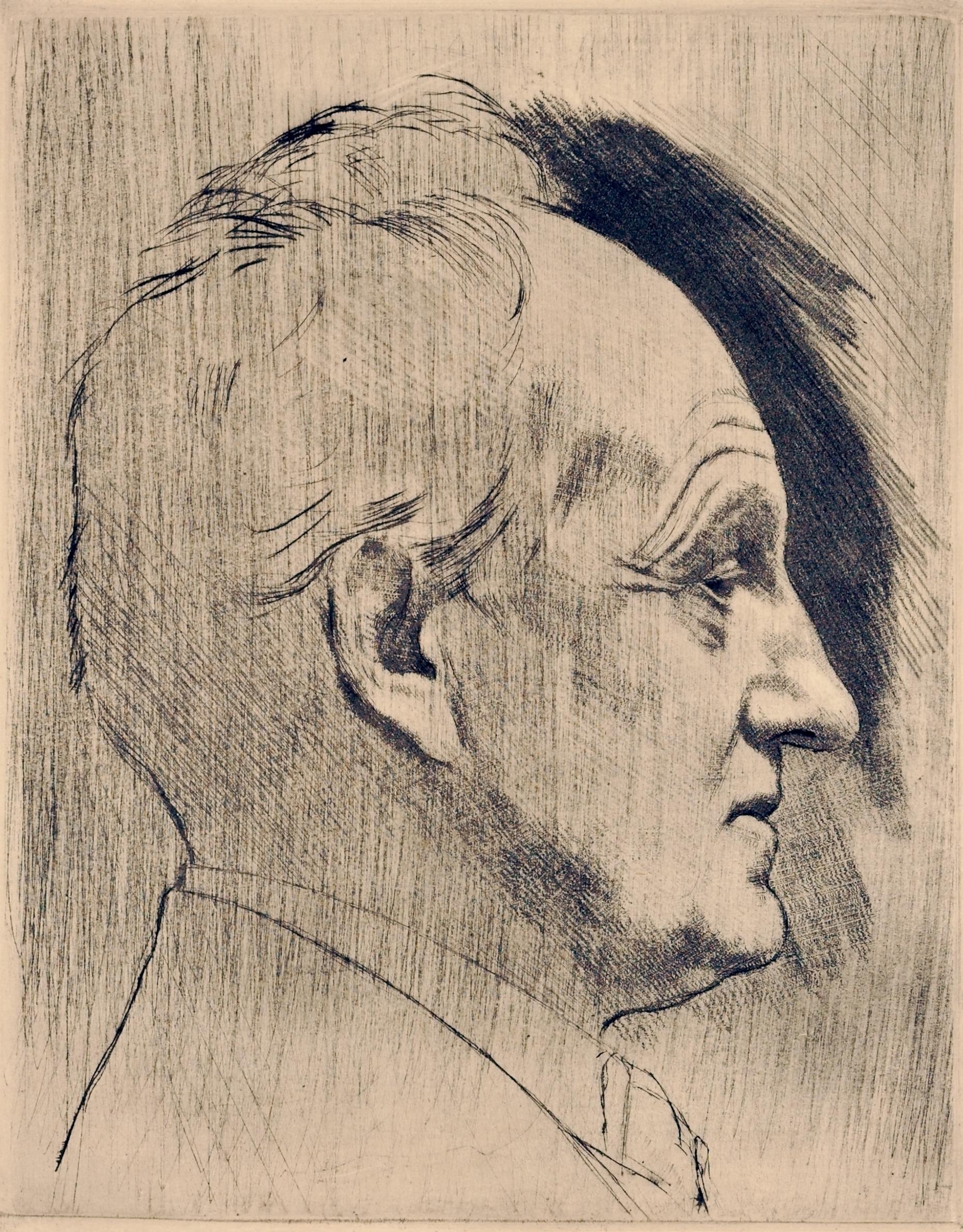 Gerhart Hauptmann / - Modern Classicism - - Print by Emil Orlik