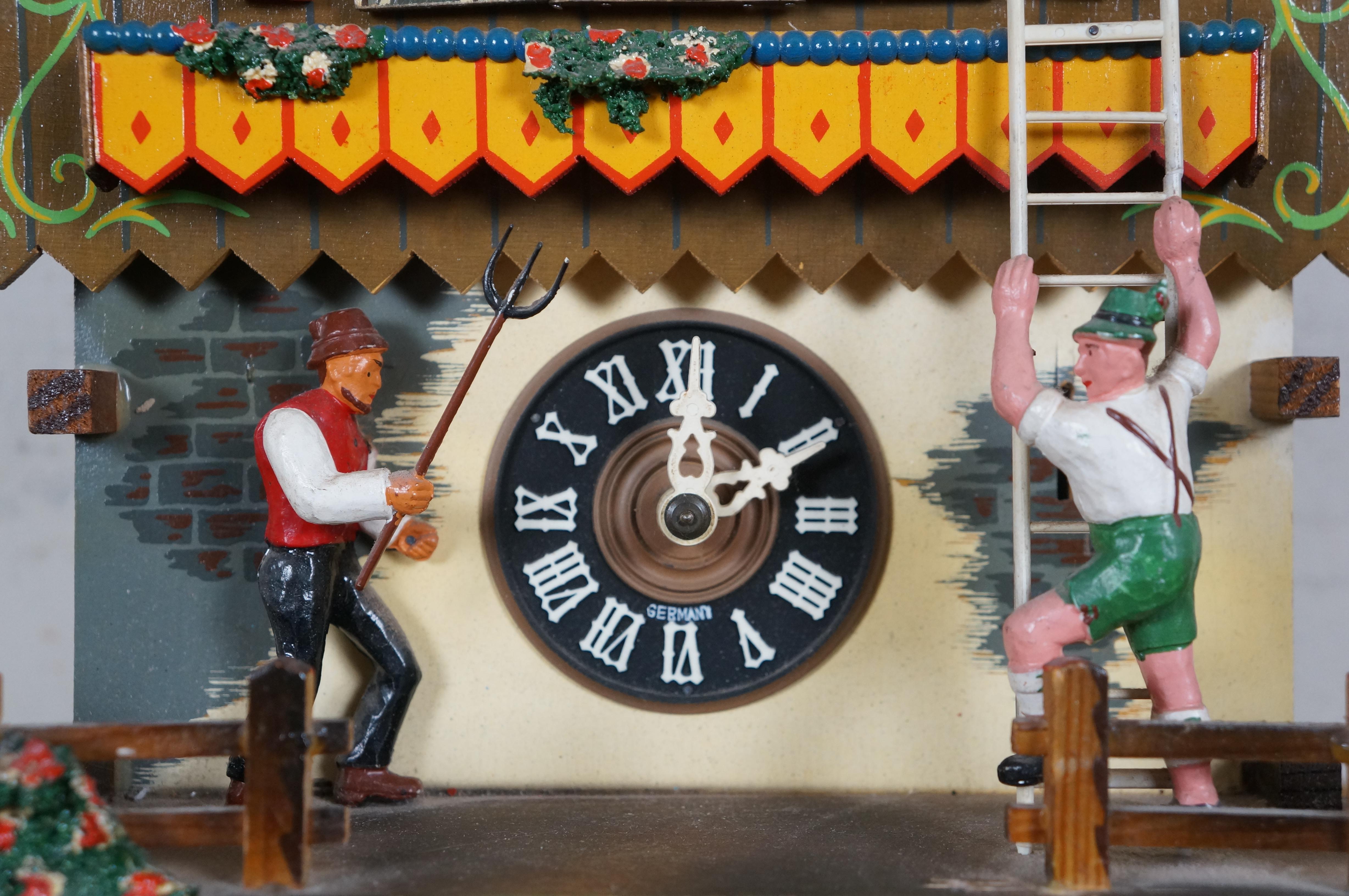 Emil Schmeckenbecher German 8 Day Farmers Daughter Musical Cuckoo Clock 1