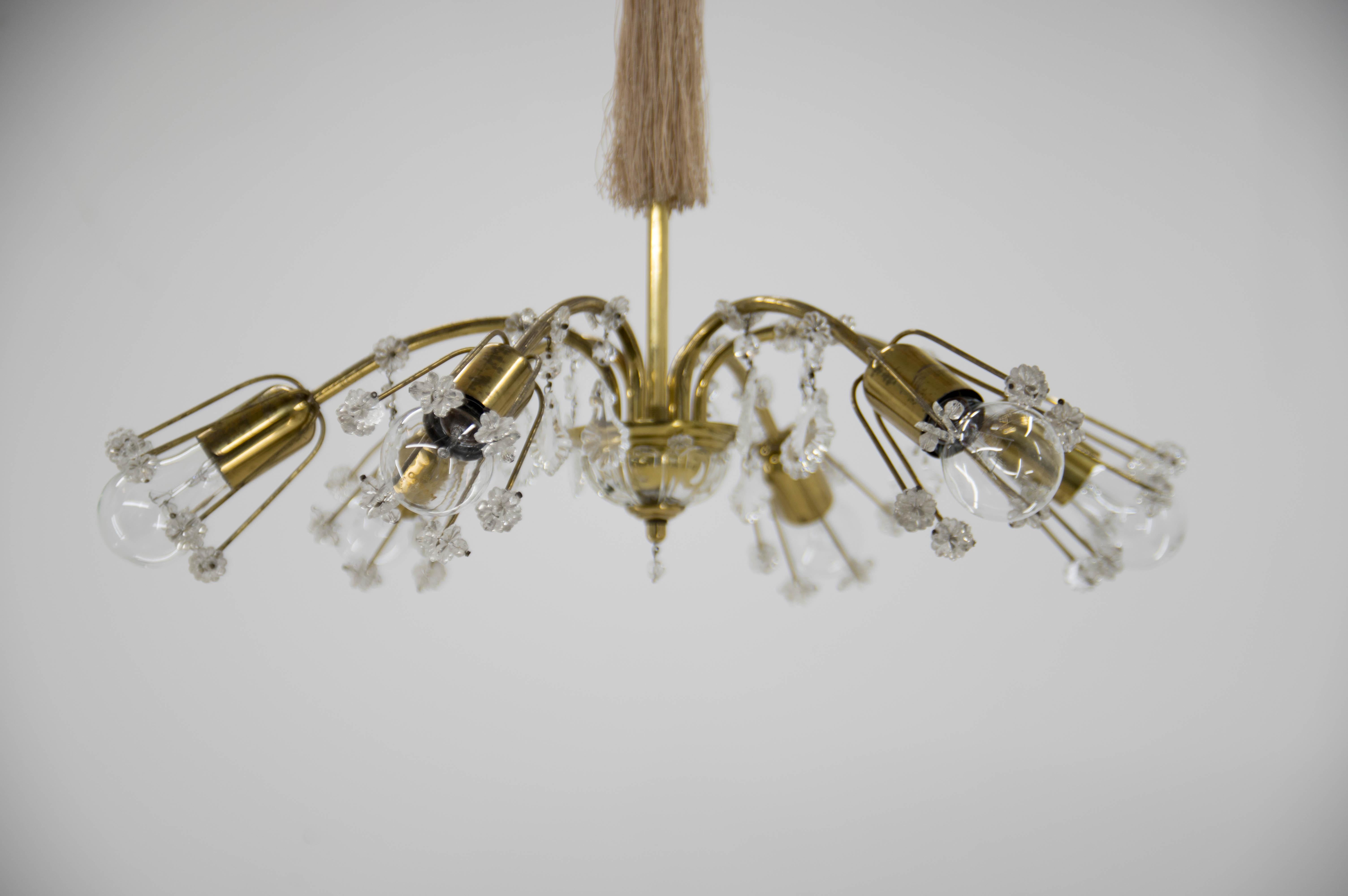 Lustre à 6 flammes Emil Stejnar, Autriche, années 1950 en vente 3