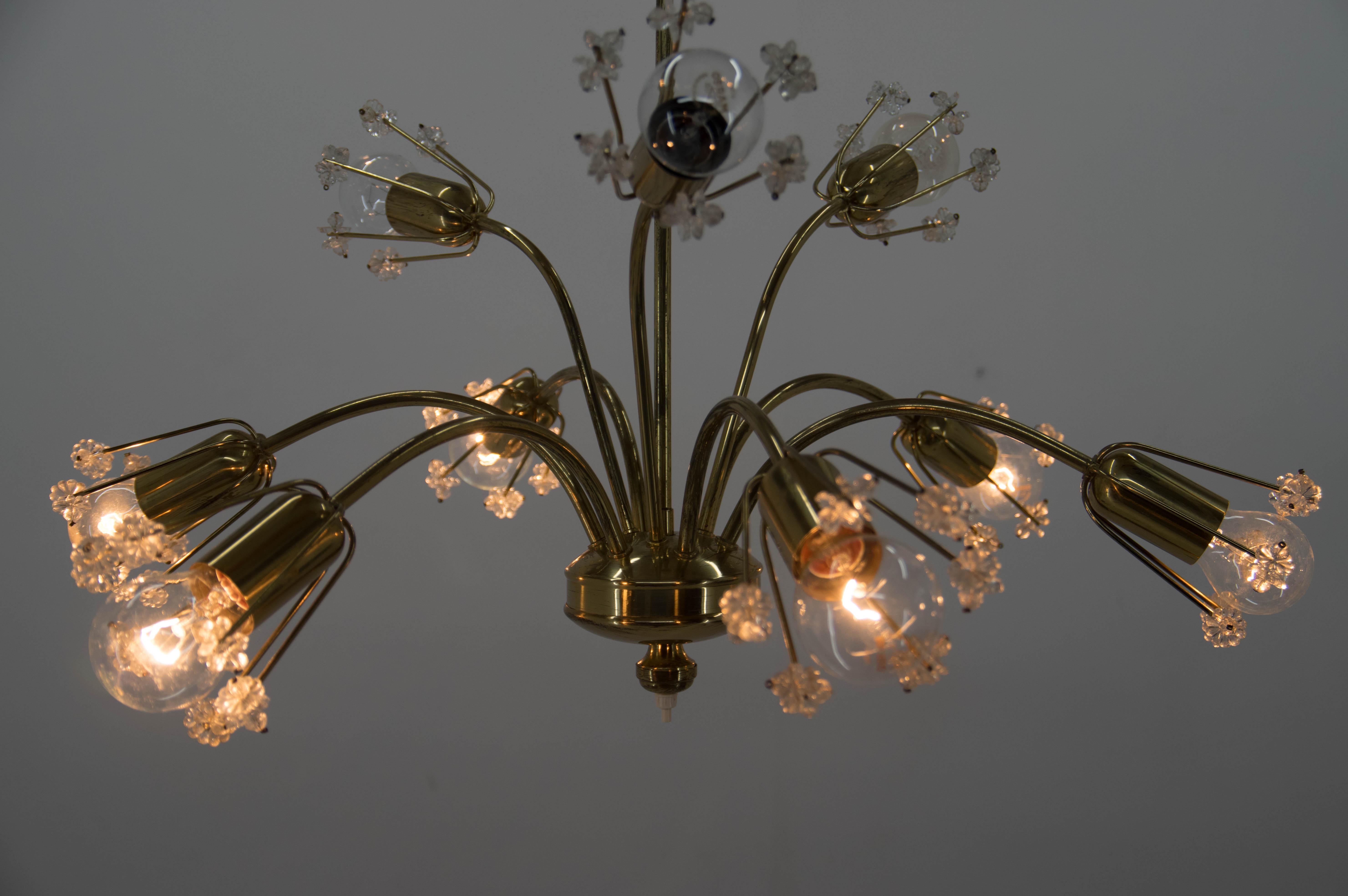 Lampadario a 9 fiamme Emil Stejnar, Austria, anni '50 in vendita 4
