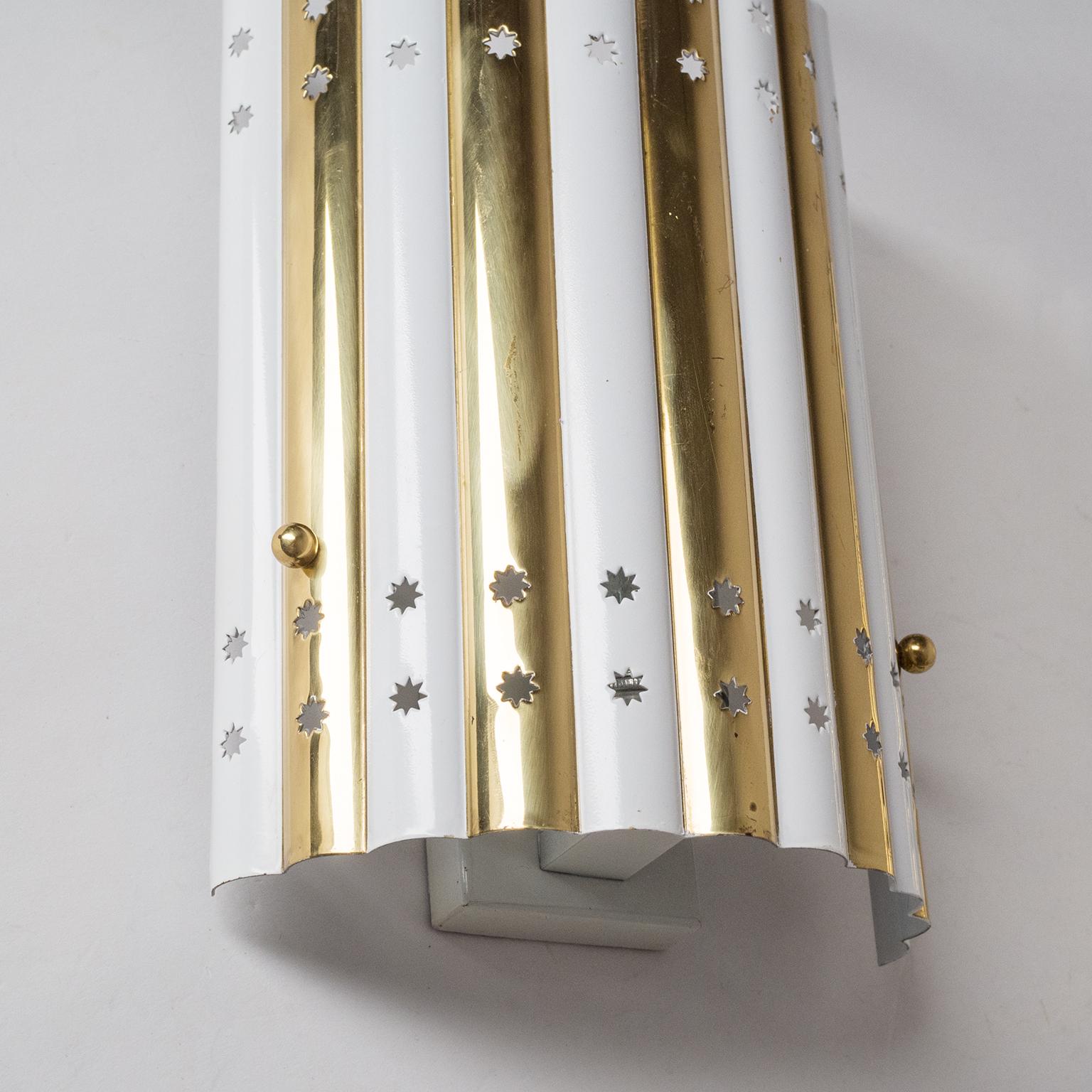 Rare Brass and Glass Sconces, 1950s In Good Condition For Sale In Vienna, AT