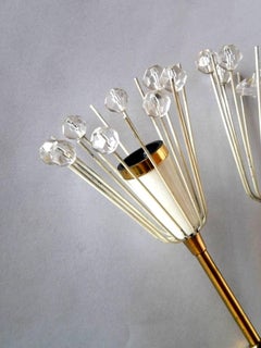 Emil Stejnar by Robert Nikoll Midcentury Austria 1950s Floral Sconce Applique