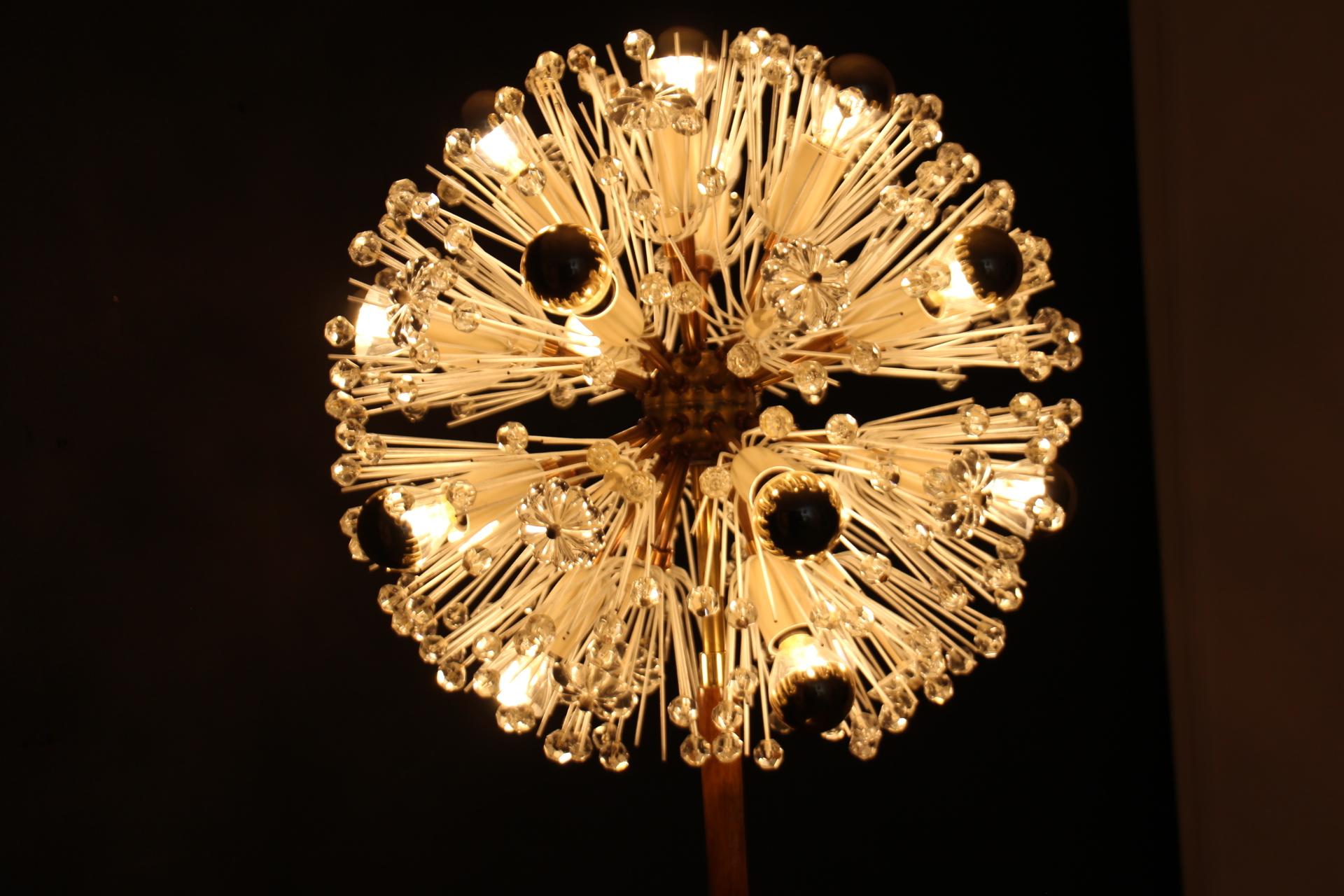 Emil Stejnar Dandelion Floor Lamp, Sputnik Snowball Floor Lamp for Nikoll For Sale 9