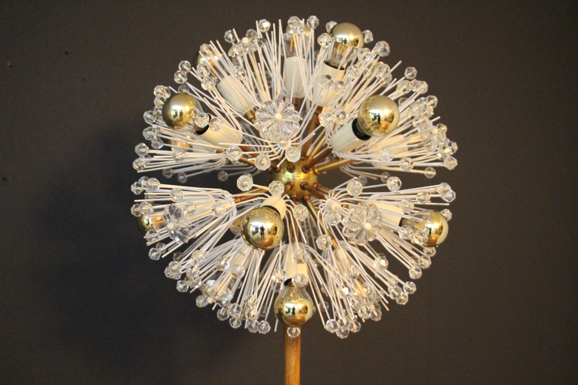 Emil Stejnar Dandelion-Stehlampe, Sputnik-Schneeflocken-Stehlampe für Nikoll (20. Jahrhundert) im Angebot