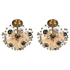 Emil Stejnar Dandelion Sputnik Crystal Semi Flush Chandelier