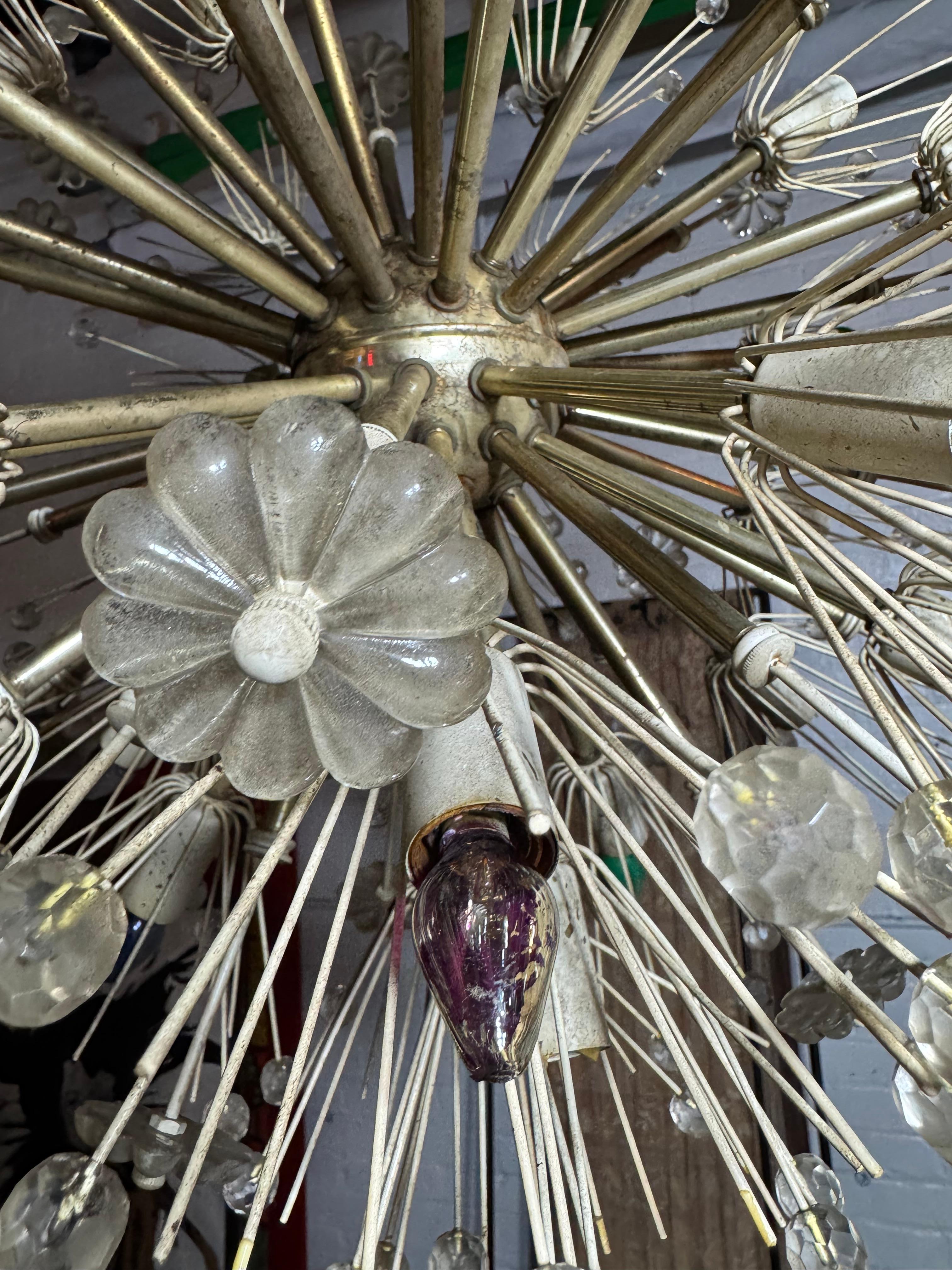 Emil Stejnar Dandelion, Sputnik Snowball Pendant Chandelier en venta 2
