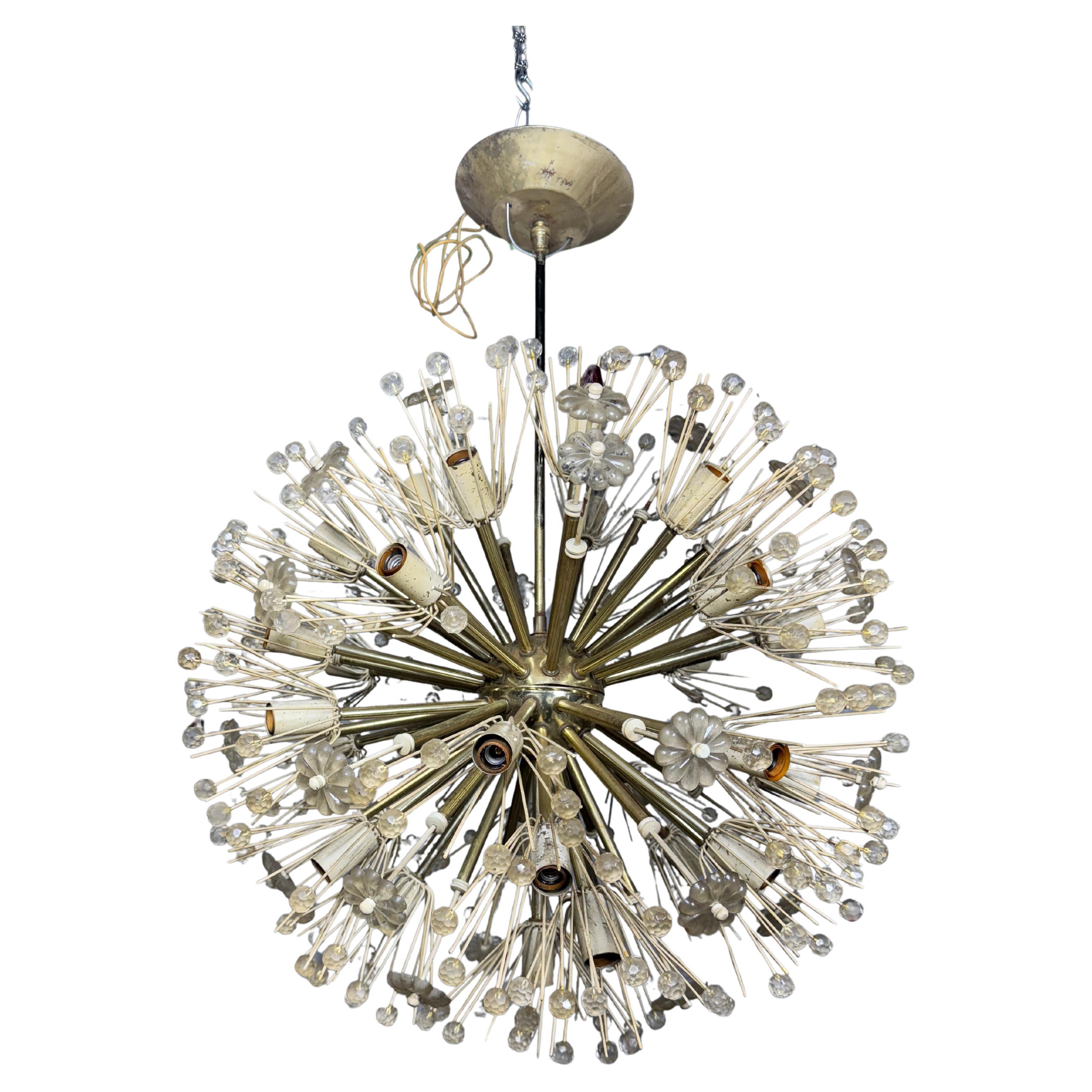 Emil Stejnar Dandelion, Sputnik Snowball Pendant Chandelier en venta