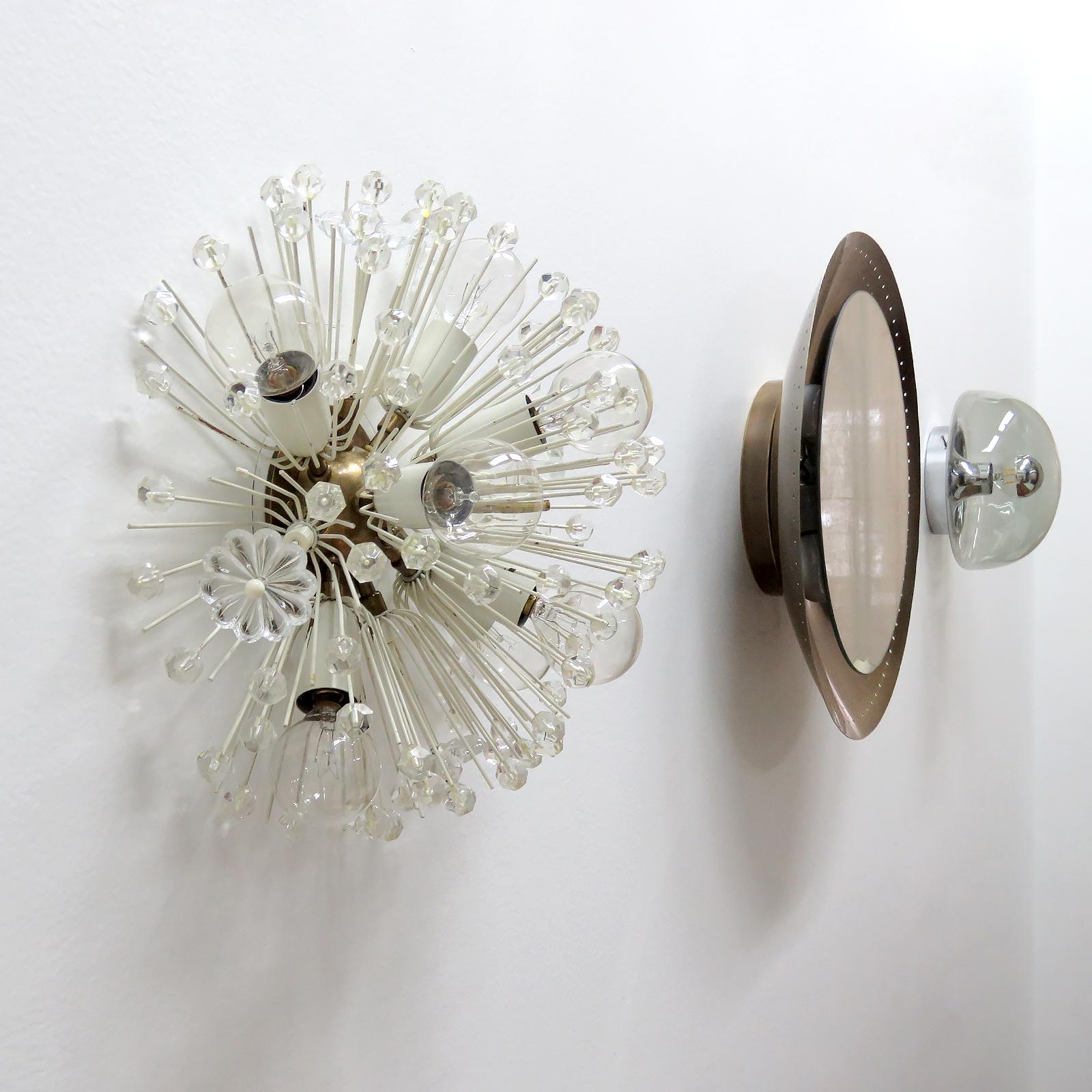 Emil Stejnar Flush Mount Light, 1950 In Good Condition For Sale In Los Angeles, CA