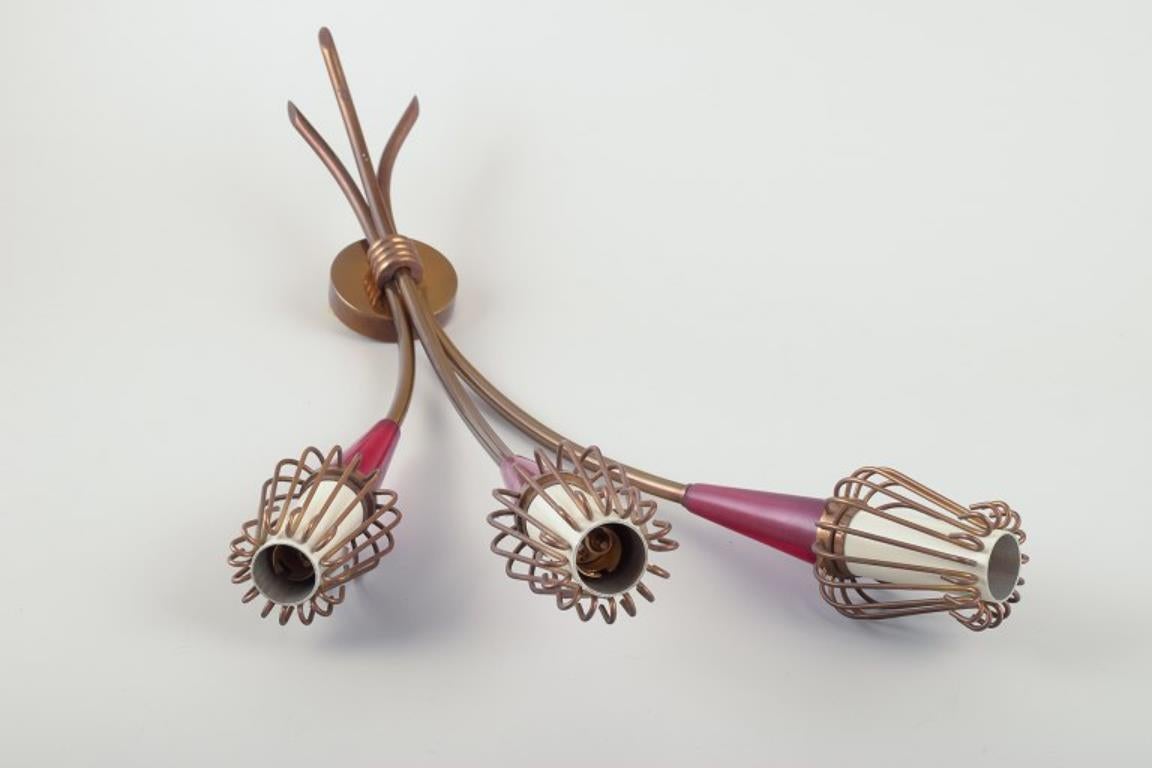 Mid-20th Century Emil Stejnar for Rupert Nikoll. A pair of Art Deco wall lamps For Sale