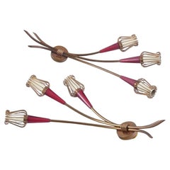 Emil Stejnar per Rupert Nikoll. Una coppia di lampade da parete in stile Art&Deco