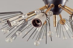 Emil Stejnar for Rupert Nikoll, Austria. Eight-armed ceiling lamp, 1960s