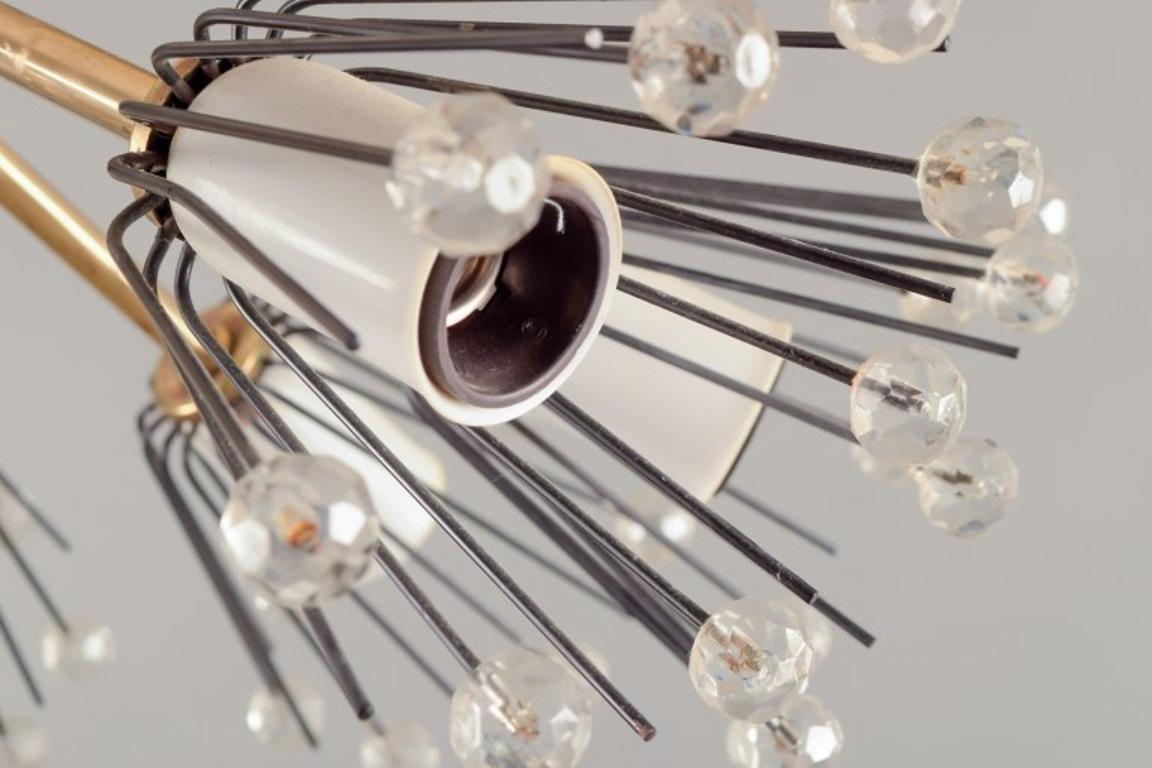 Austriaco Emil Stejnar per Rupert Nikoll, Austria. Lampada da soffitto a otto bracci, anni '60 in vendita