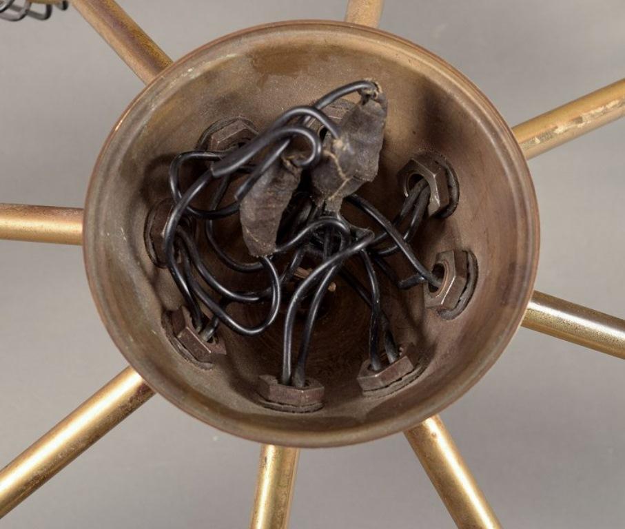 Emil Stejnar per Rupert Nikoll, Austria. Lampada da soffitto a otto bracci, anni '60 in vendita 1