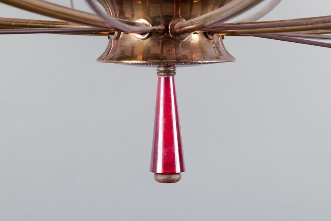 Emil Stejnar for Rupert Nikoll. Colossal chandelier for 16 bulbs. In Excellent Condition For Sale In Copenhagen, DK