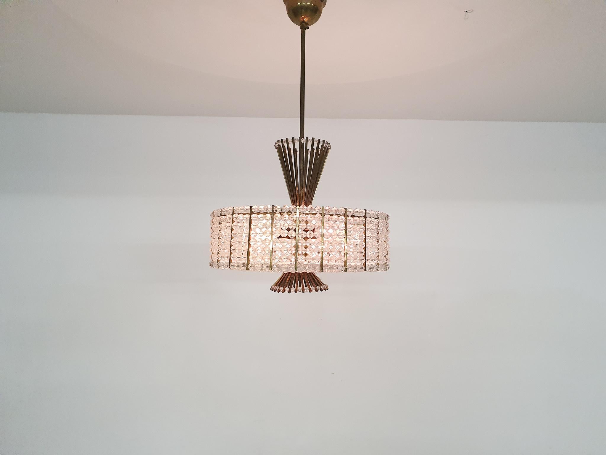 Emil Stejnar for Rupert Nikoll, Small Chandelier, Austria, 1960's In Good Condition In Amsterdam, NL