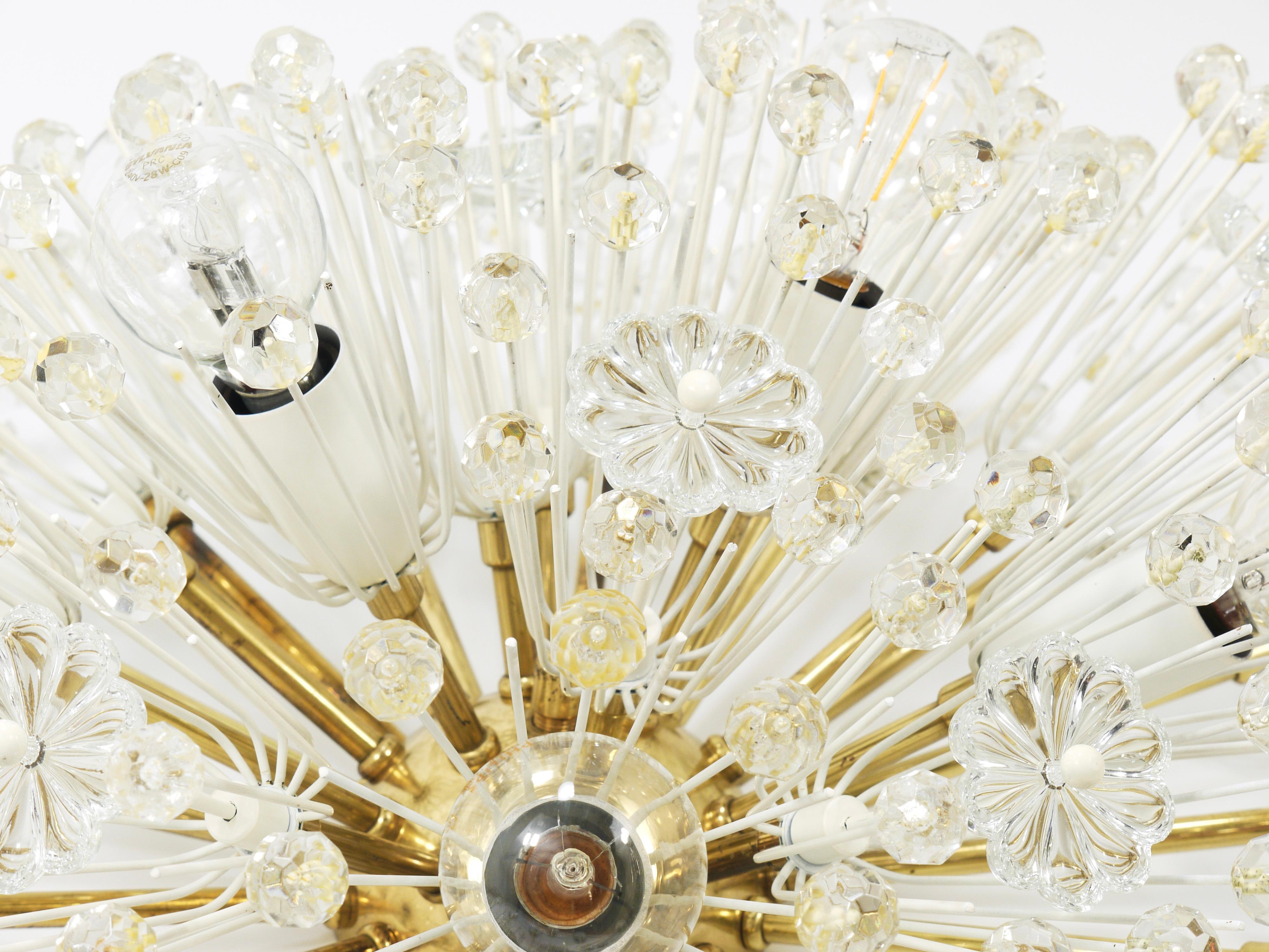 Emil Stejnar Large Oval Brass Sputnik Flush Mount Ceiling Light by Rupert Nikoll in vendita 3