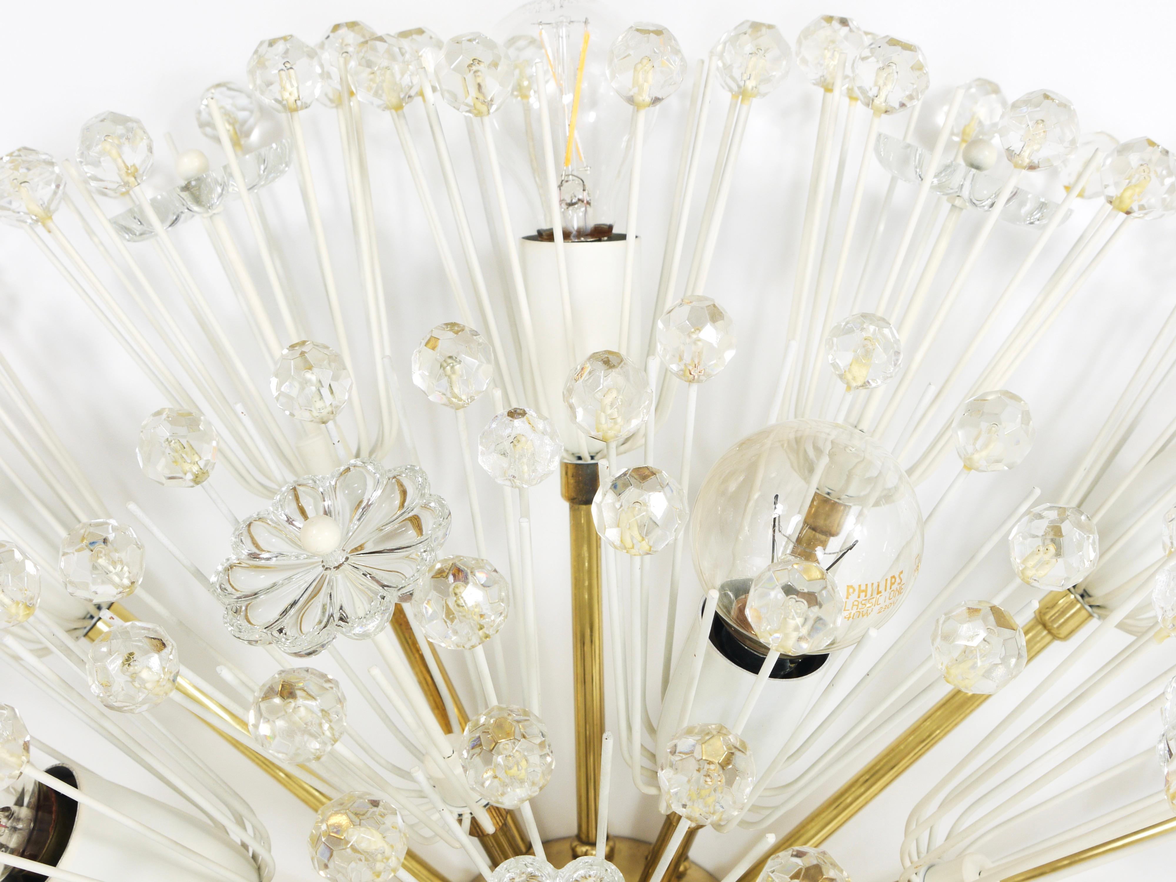 Emil Stejnar Large Oval Brass Sputnik Flush Mount Ceiling Light by Rupert Nikoll in vendita 4