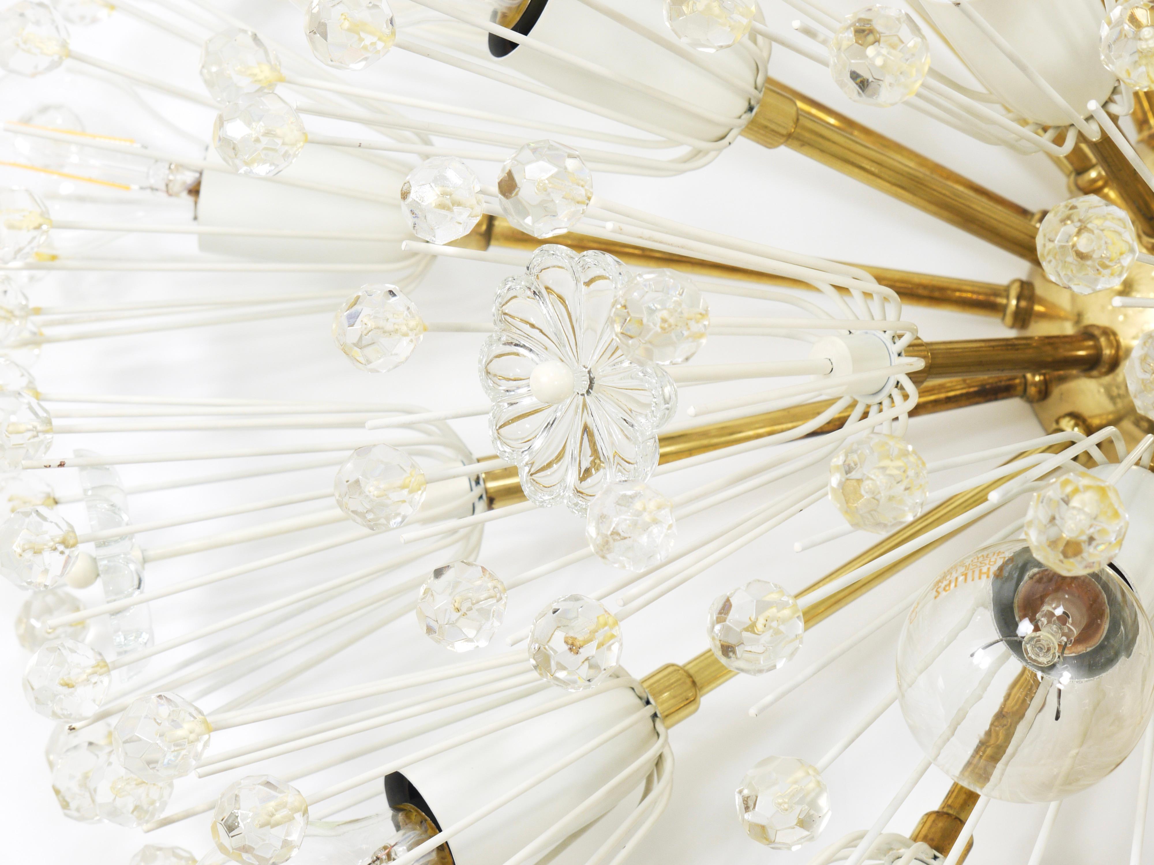 Emil Stejnar Large Oval Brass Sputnik Flush Mount Ceiling Light by Rupert Nikoll in vendita 5