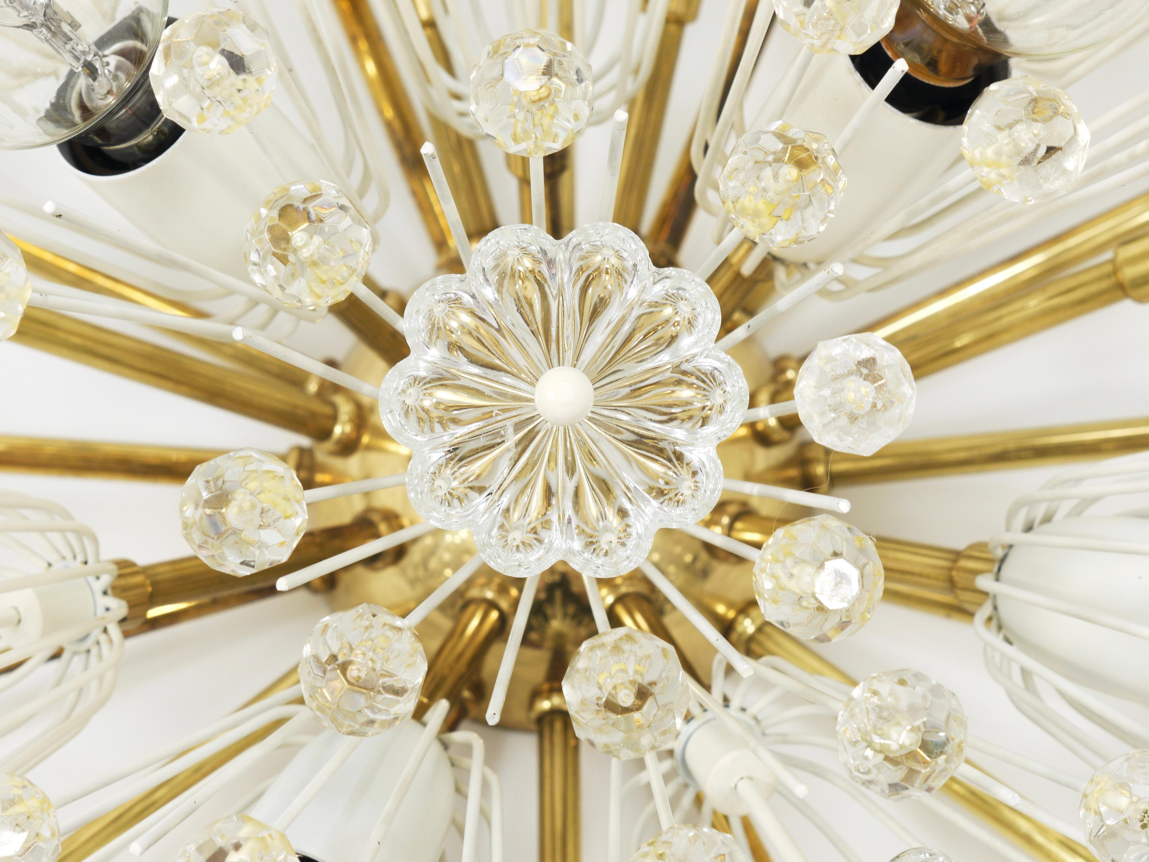 Emil Stejnar Large Oval Brass Sputnik Flush Mount Ceiling Light by Rupert Nikoll in vendita 6