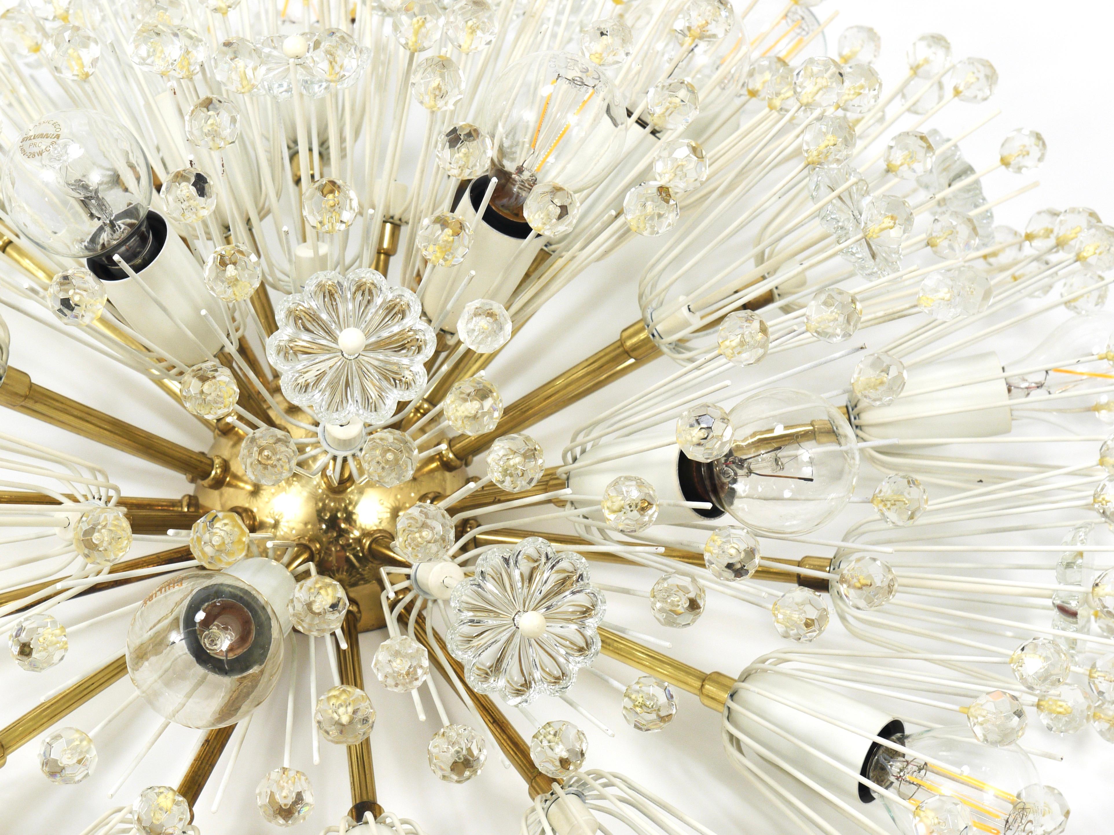 Emil Stejnar Large Oval Brass Sputnik Flush Mount Ceiling Light by Rupert Nikoll in vendita 2