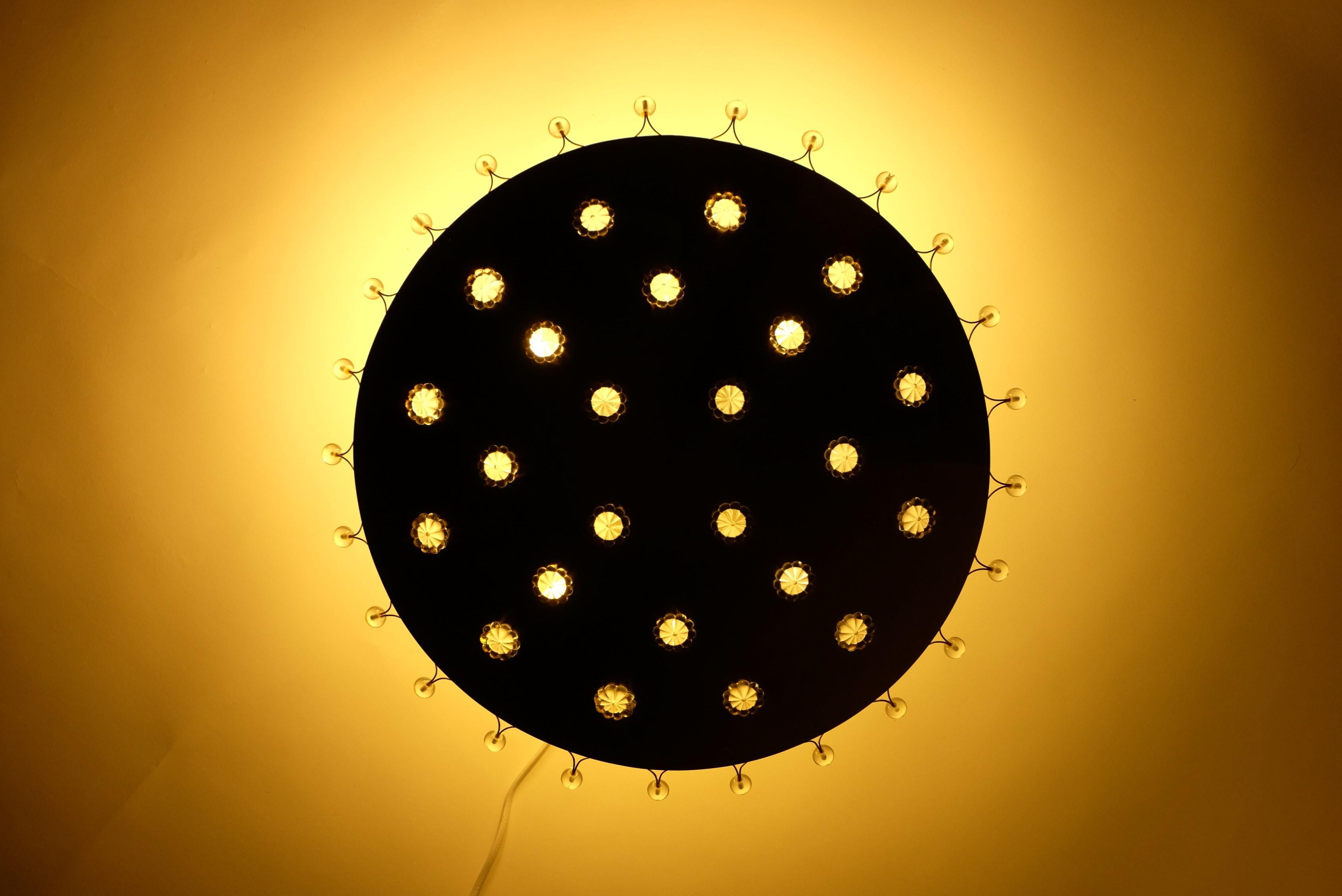 Emil Stejnar Mid-Century Modern Brass Bowl Flush Mount Lamp, Austria 1950s en venta 10