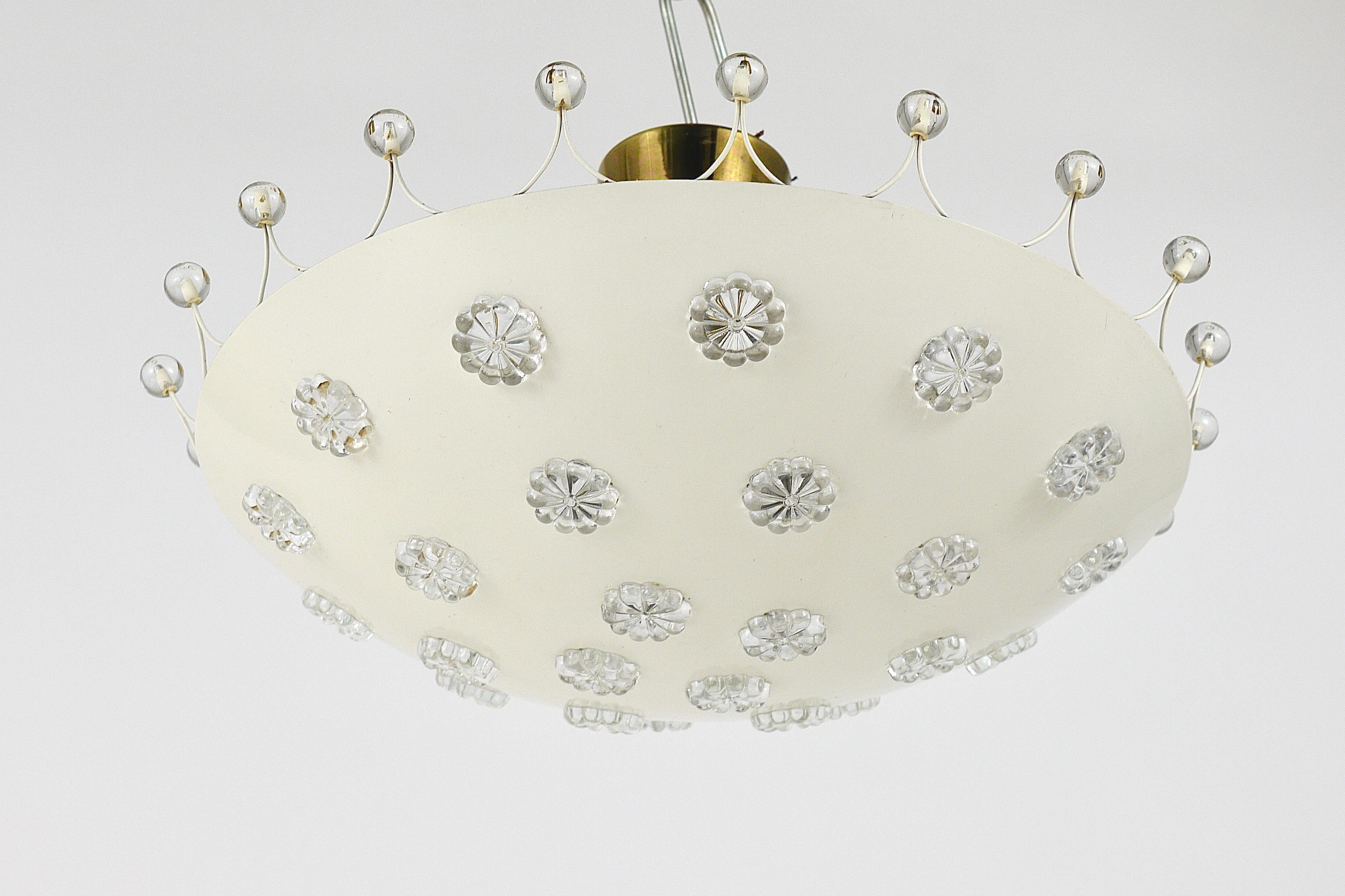 Emil Stejnar Midcentury Bowl Pendant Lamp, Flush Mount, Rupert Nikoll, Austria 6