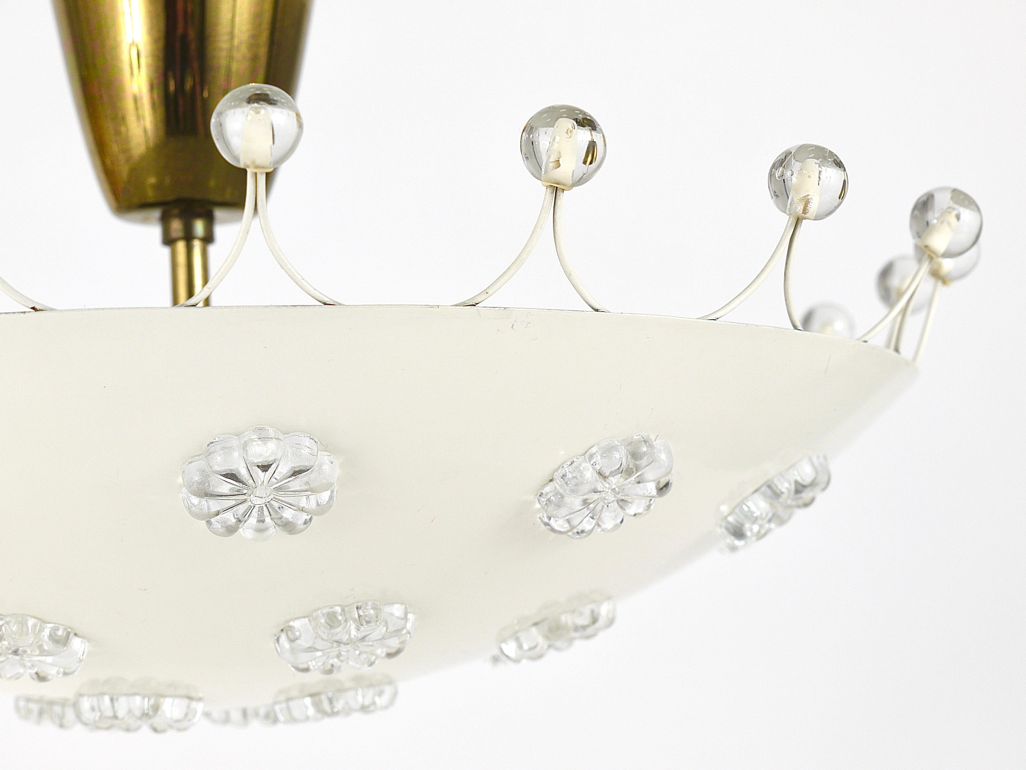 Emil Stejnar Midcentury Bowl Pendant Lamp, Flush Mount, Rupert Nikoll, Austria 8