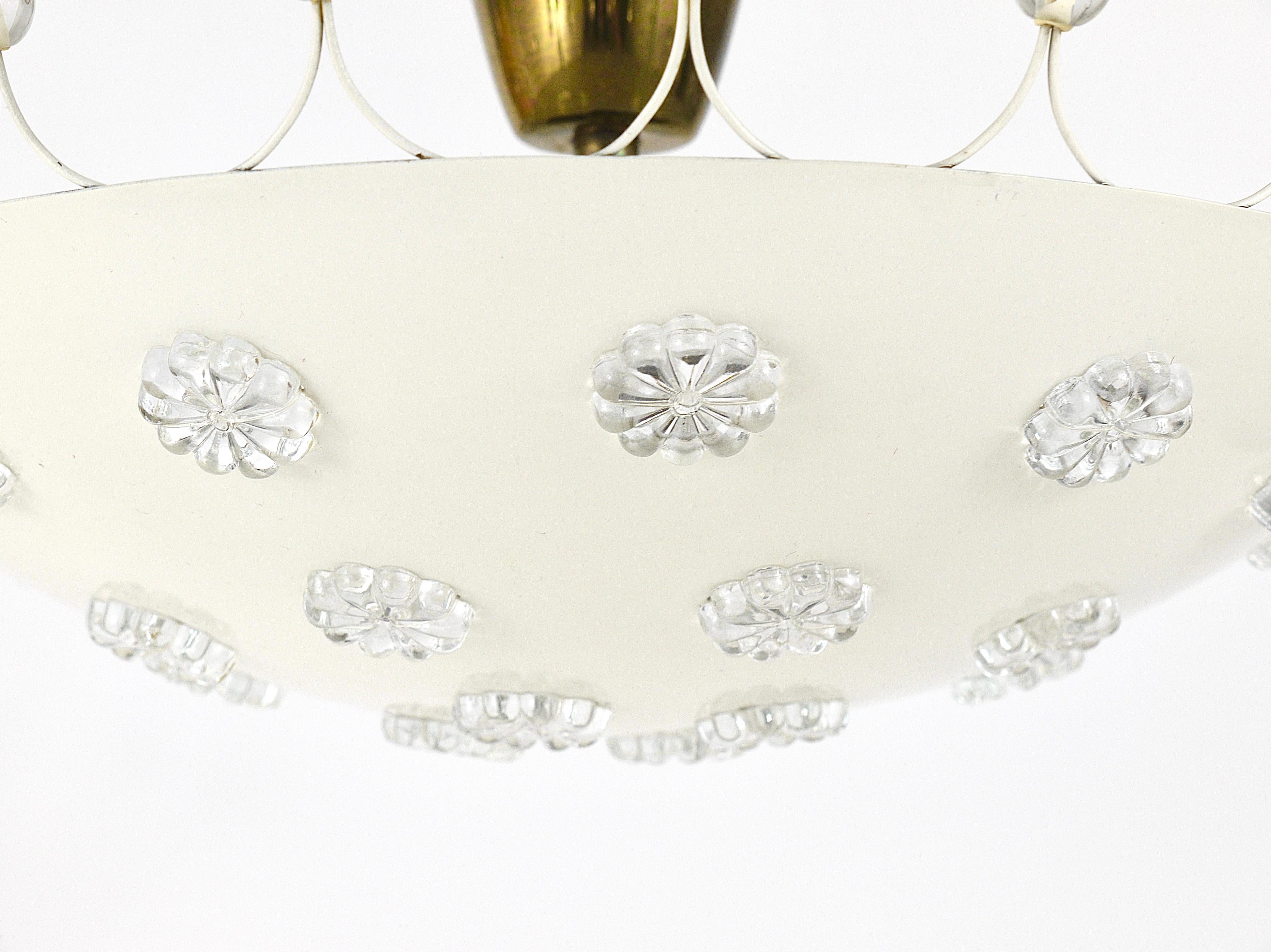 Emil Stejnar Midcentury Bowl Pendant Lamp, Flush Mount, Rupert Nikoll, Austria 9