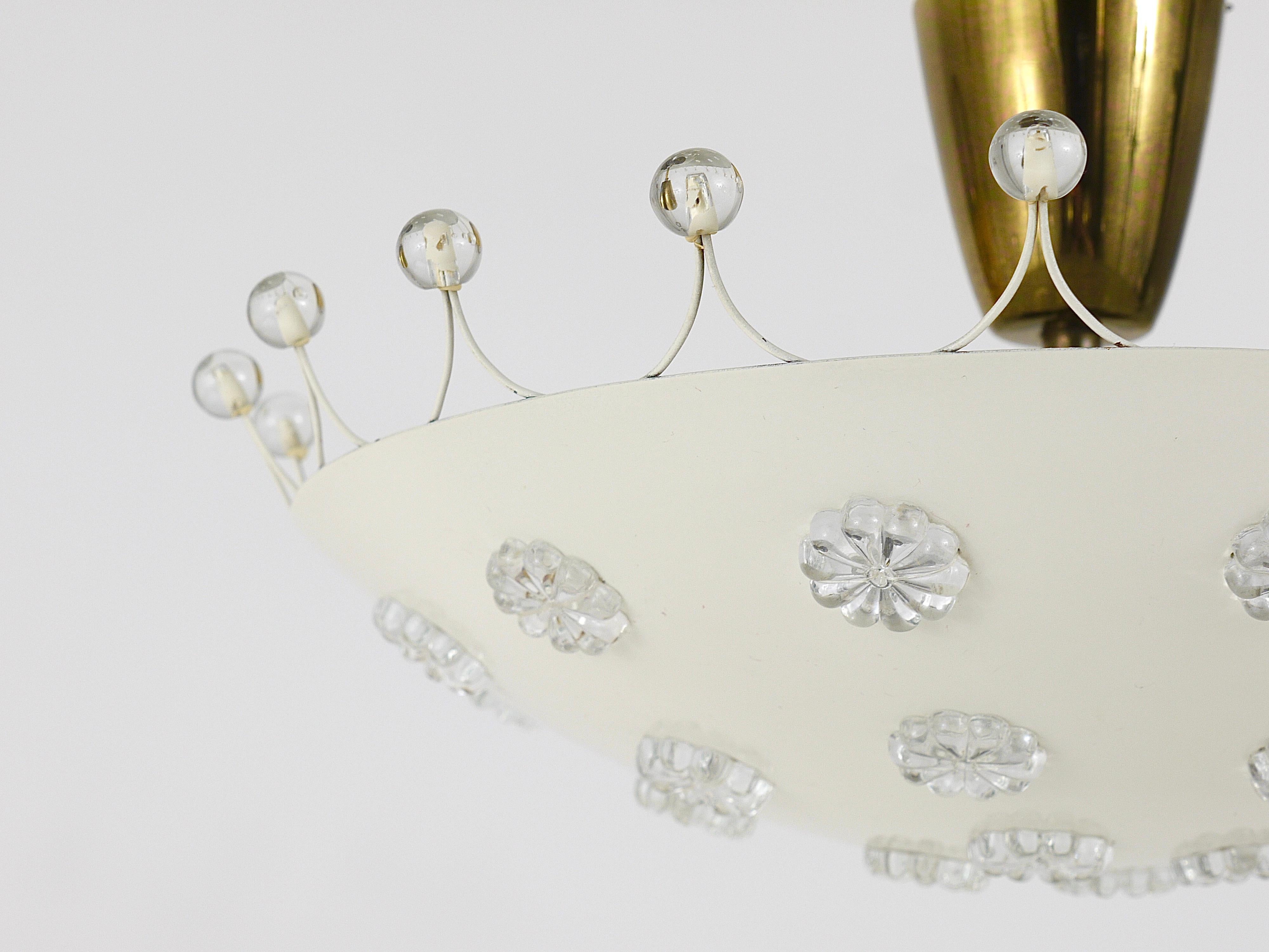 Emil Stejnar Midcentury Bowl Pendant Lamp, Flush Mount, Rupert Nikoll, Austria 10