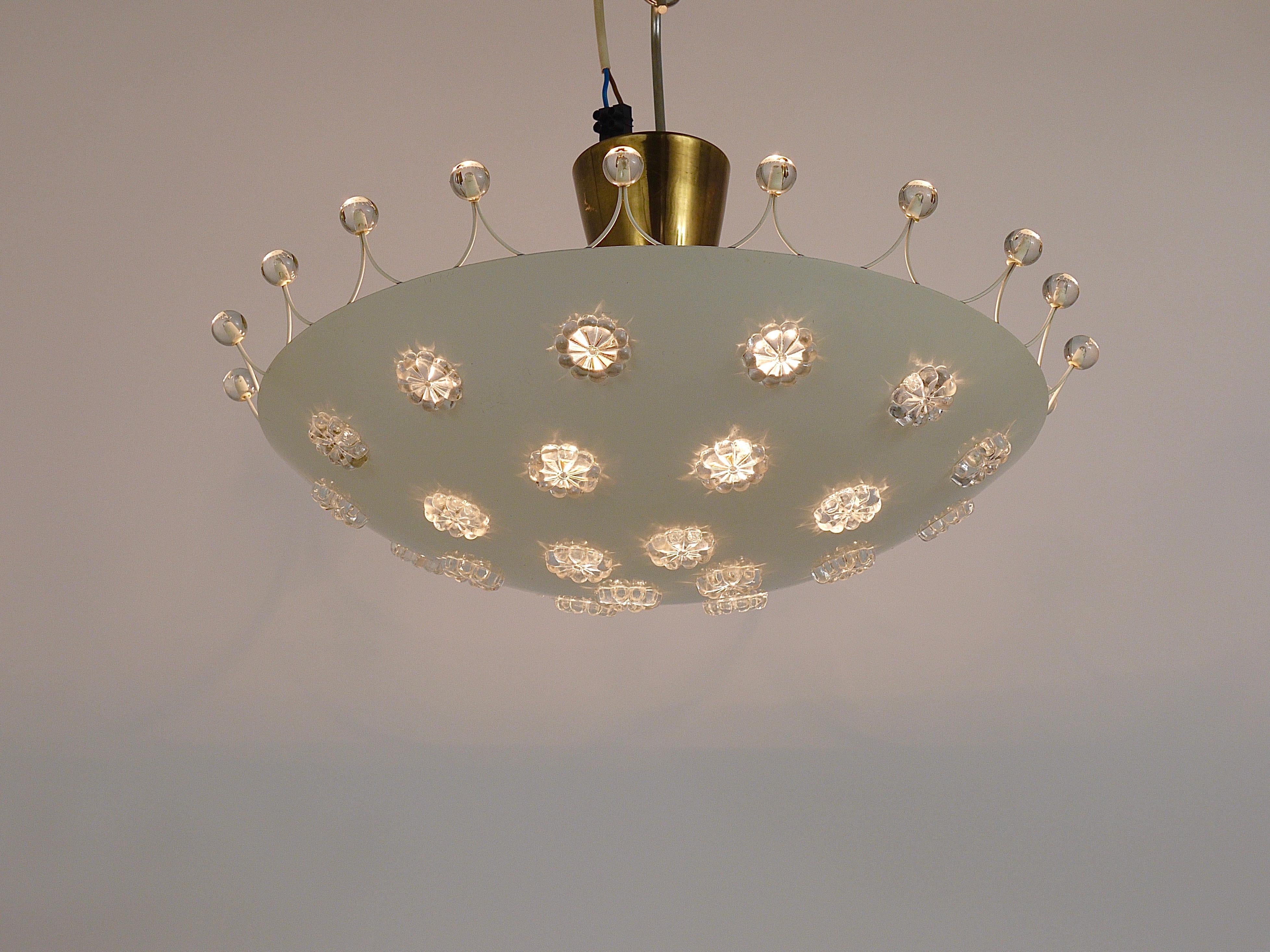 Emil Stejnar Midcentury Bowl Pendant Lamp, Flush Mount, Rupert Nikoll, Austria 13