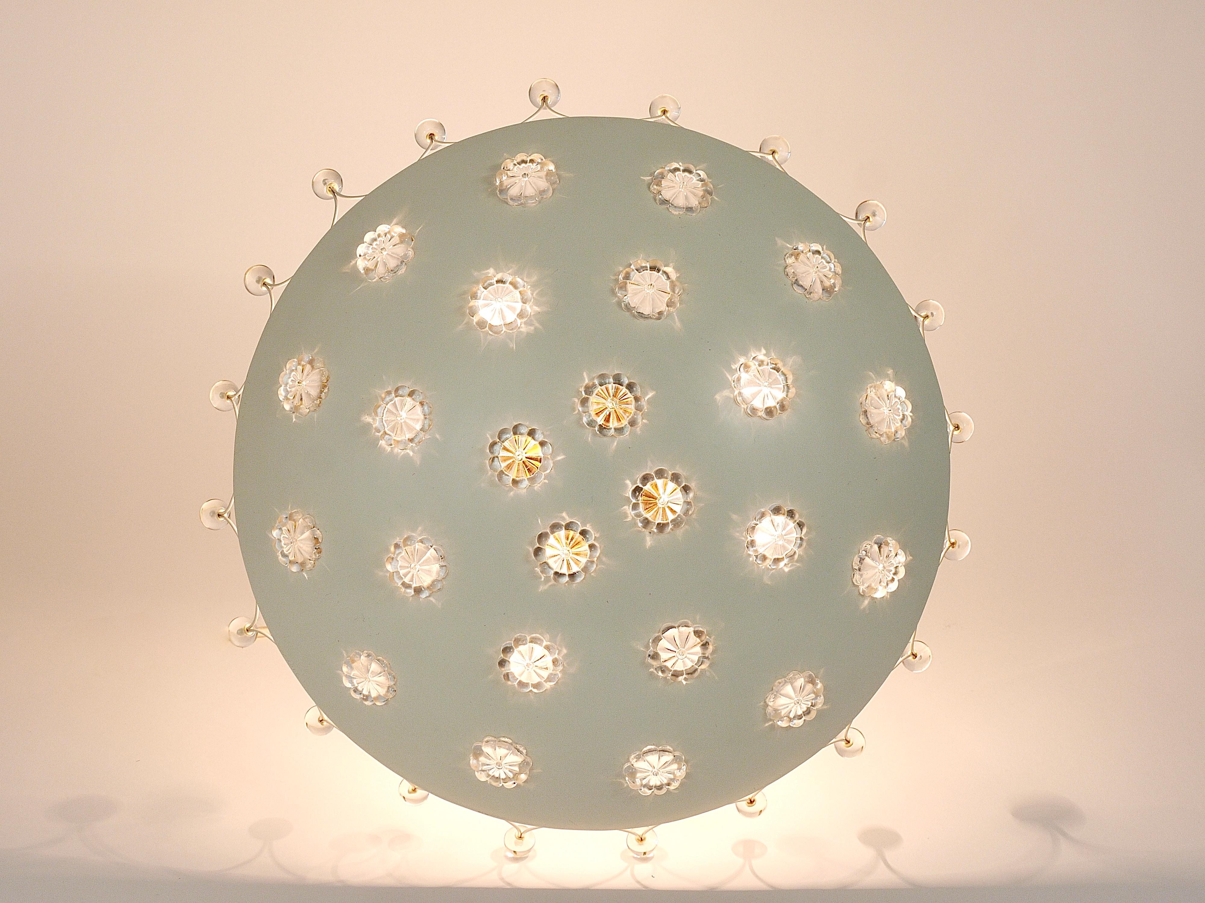 Mid-Century Modern Emil Stejnar Midcentury Bowl Pendant Lamp, Flush Mount, Rupert Nikoll, Austria