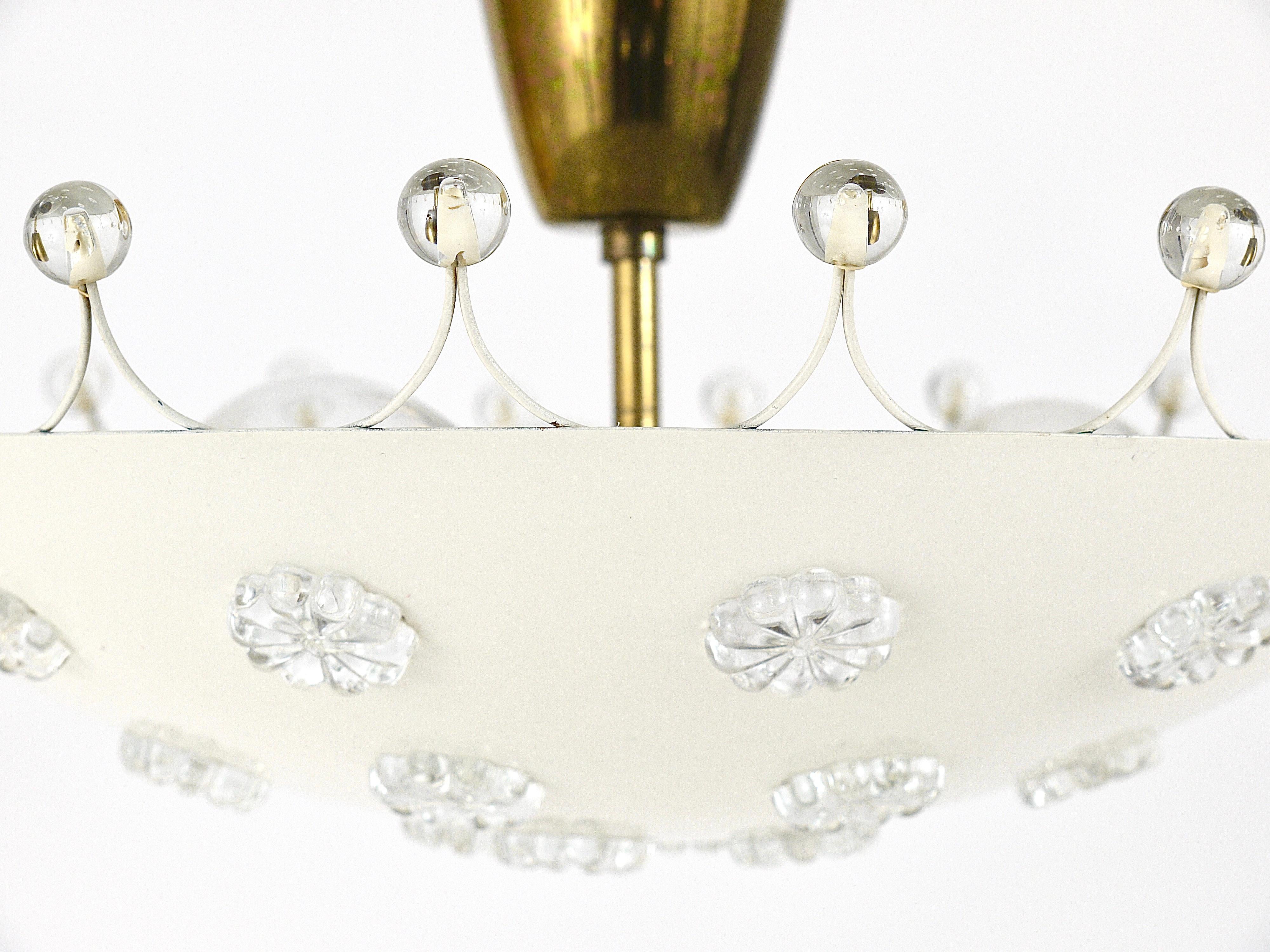 Emil Stejnar Midcentury Bowl Pendant Lamp, Flush Mount, Rupert Nikoll, Austria 1
