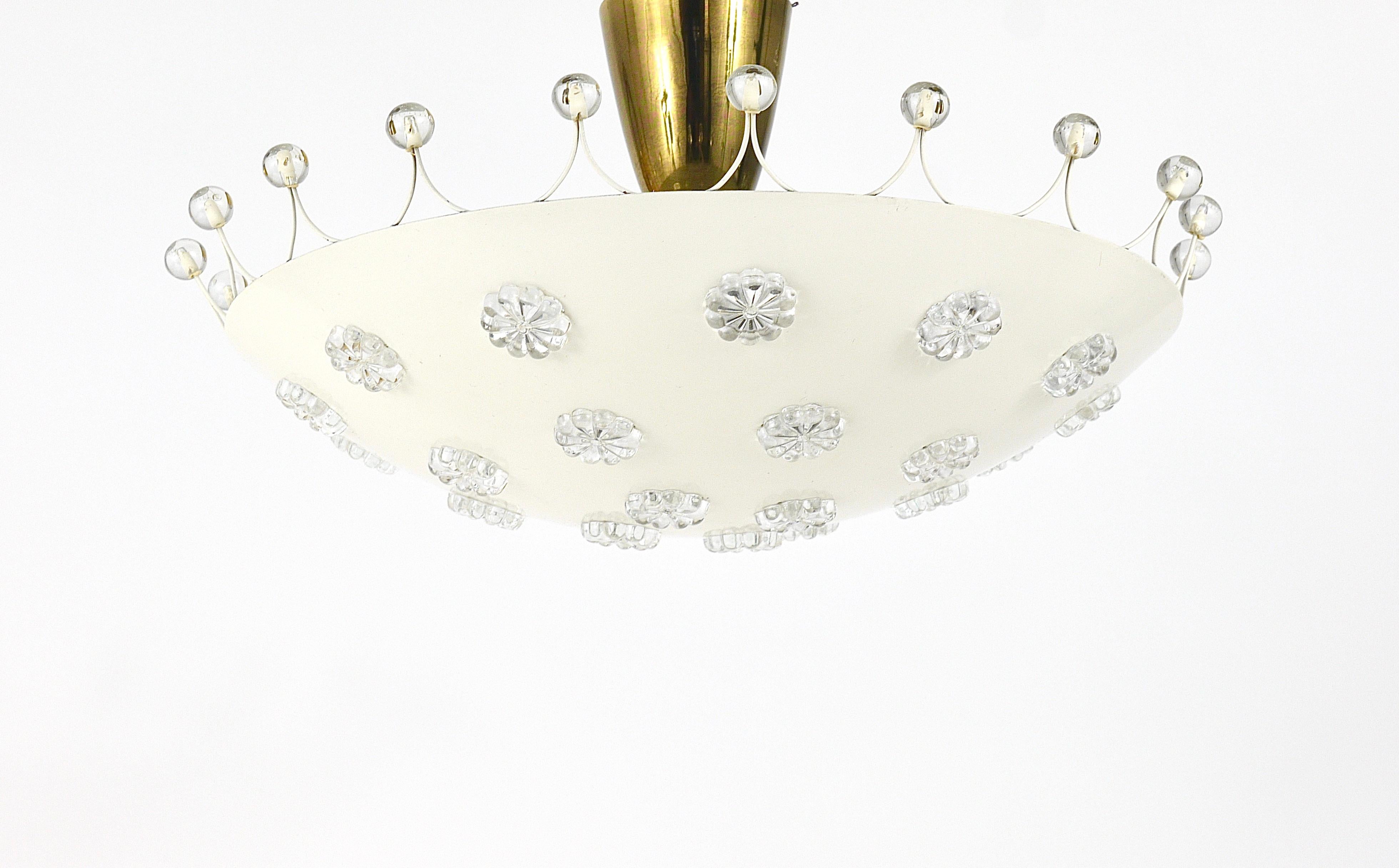 Emil Stejnar Midcentury Bowl Pendant Lamp, Flush Mount, Rupert Nikoll, Austria 2