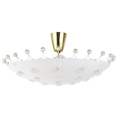 Emil Stejnar Midcentury Bowl Pendant Lamp, Flush Mount, Rupert Nikoll, Austria