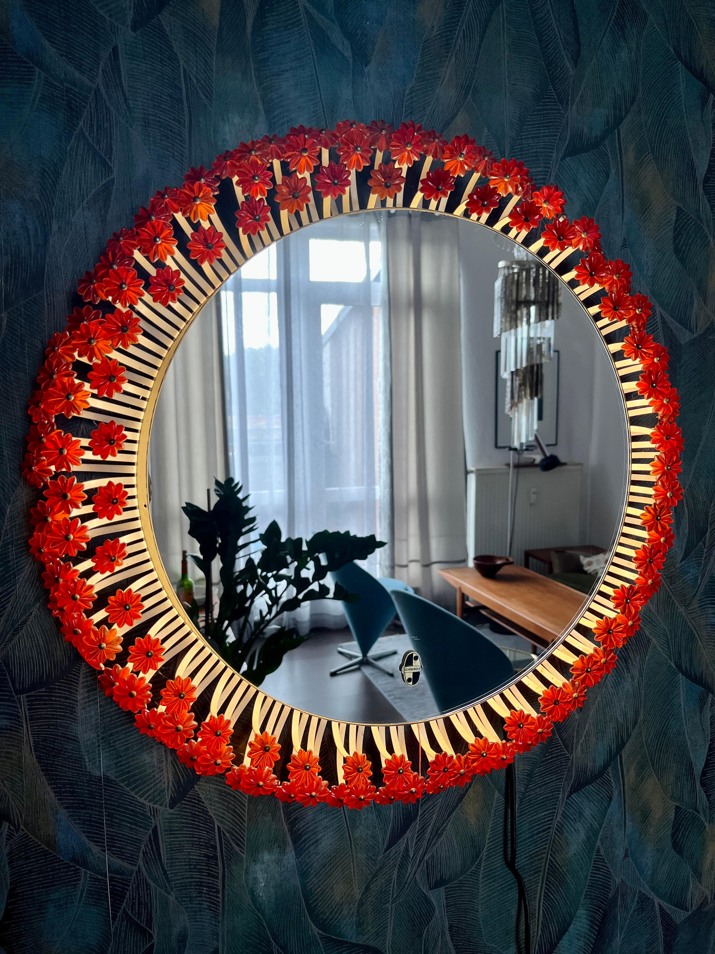 Specchio ovale retroilluminato Emil Stejnar del '50 in vendita 6