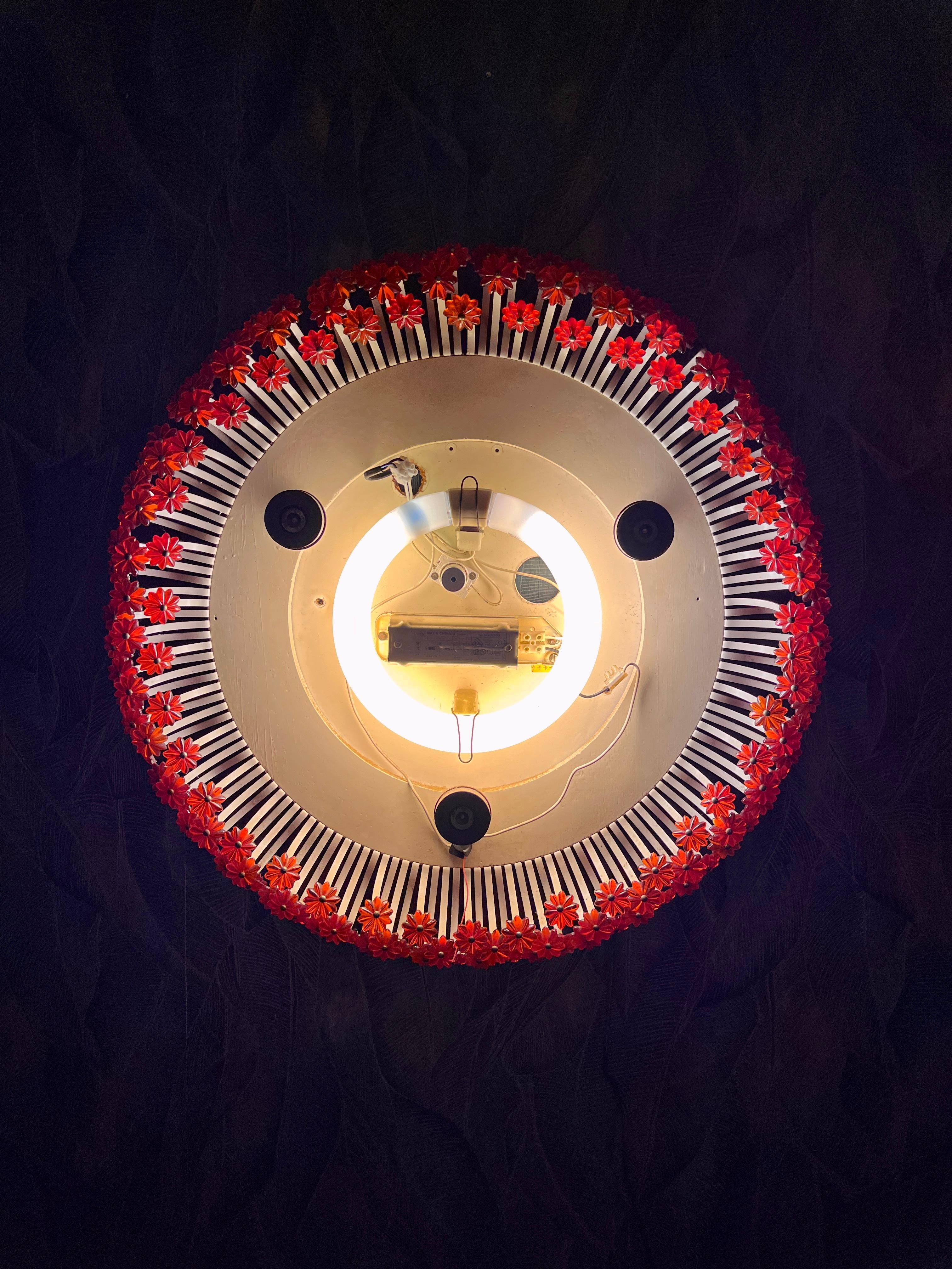 Mid-Century moderno Specchio ovale retroilluminato Emil Stejnar del '50 in vendita