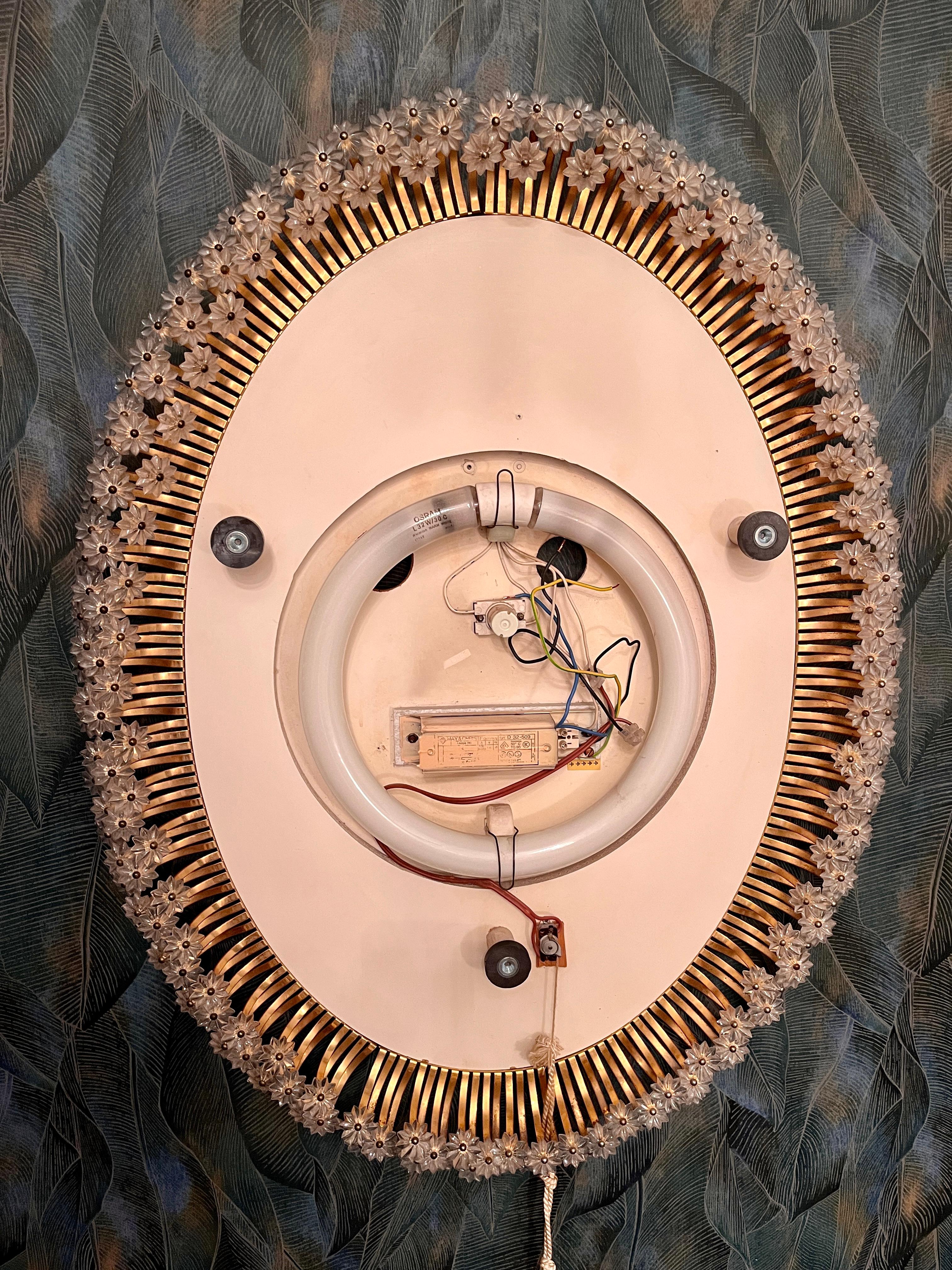 Emil Stejnar miroir ovale à arrière-plan '50 en vente 2