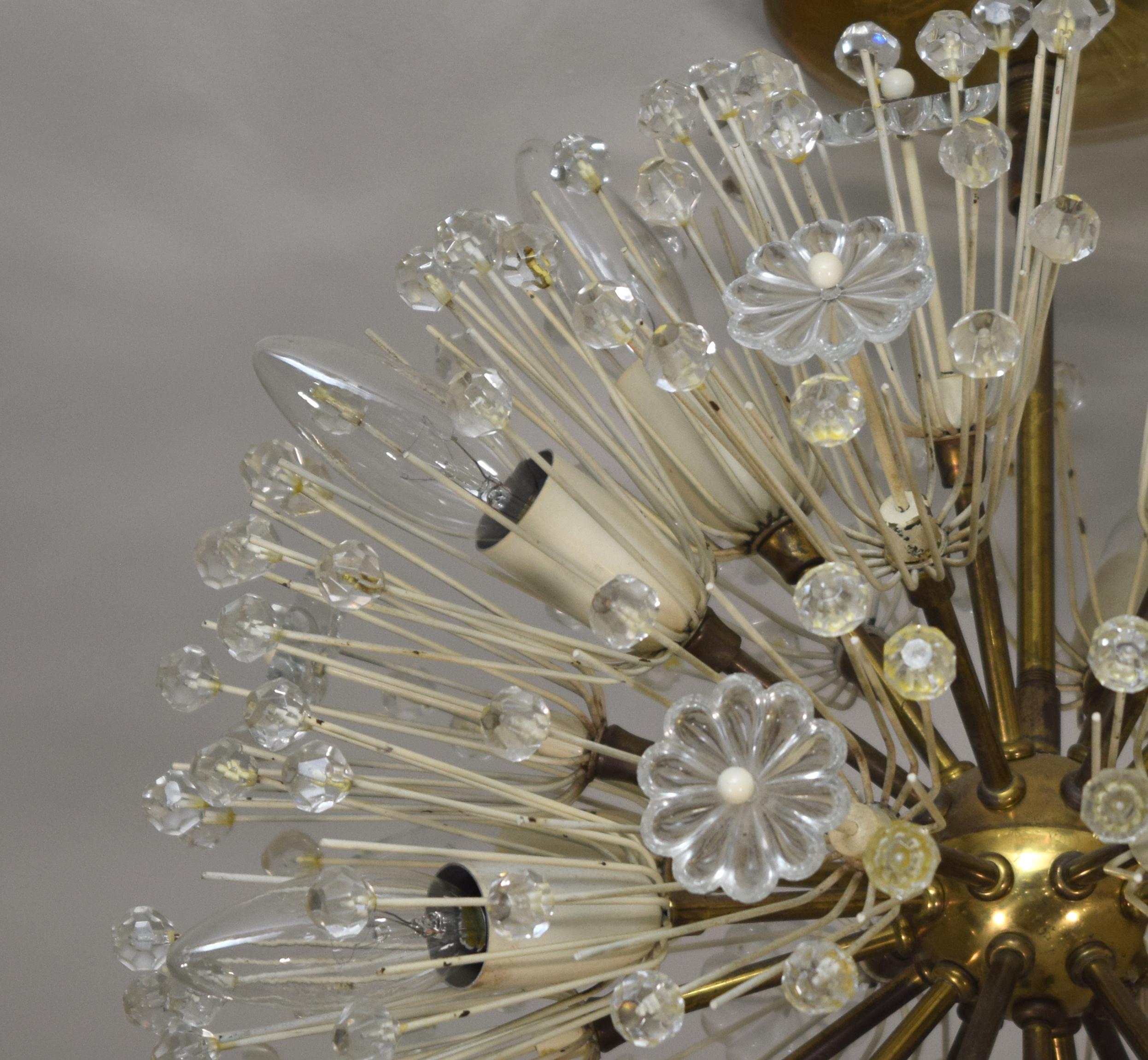 Emil Stejnar Starburst Chandelier In Good Condition In South Charleston, WV