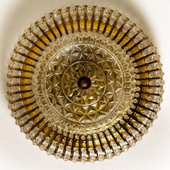 Einbaubeleuchtung aus Messing, Glas und Acrylperlen im Stil von Emil Stejnar, 1950er Jahre