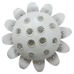 Emil Stejnar wall lamp with flower crystals , 1950s Vienna