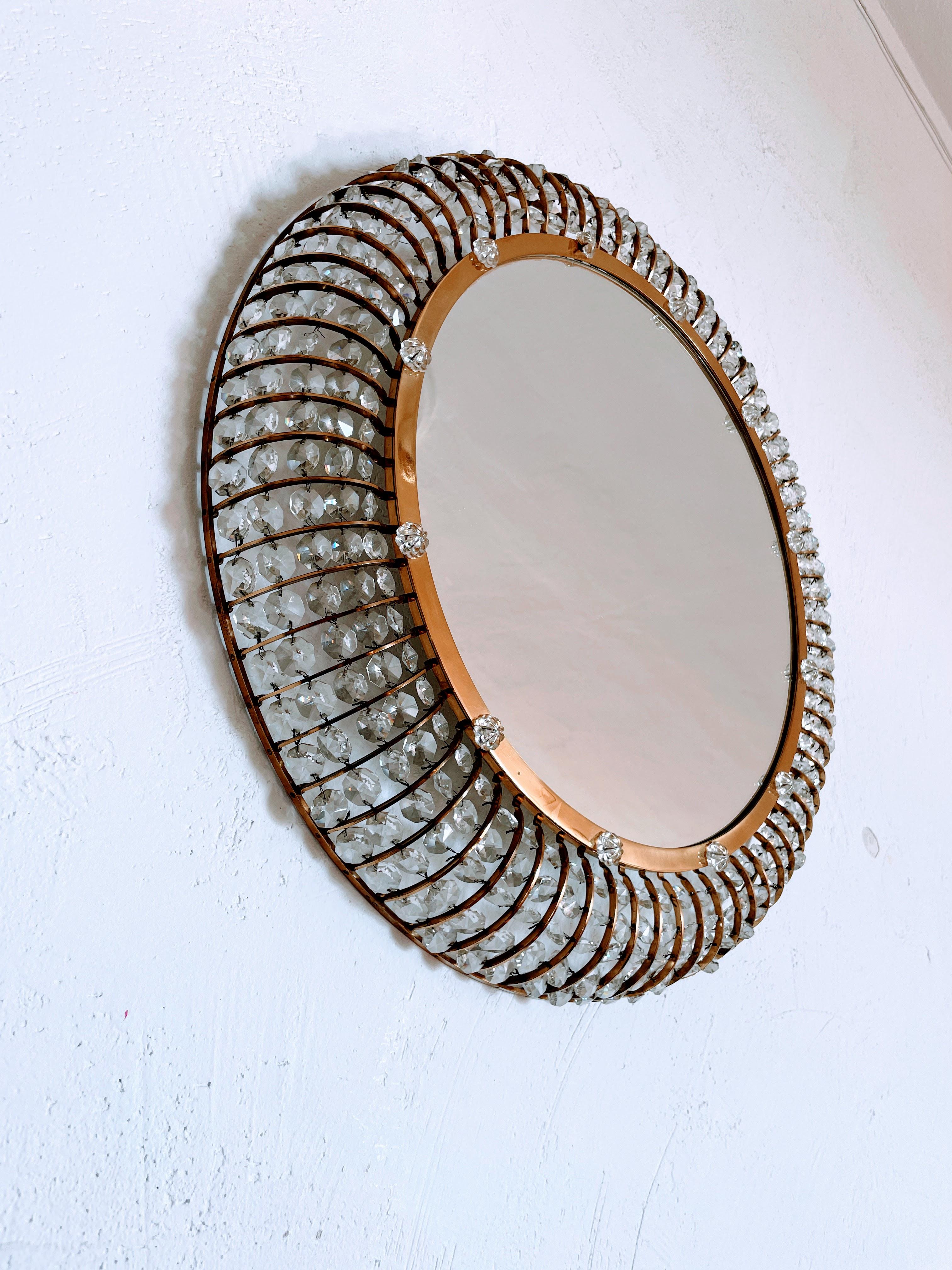 Mid-20th Century Emil Stejnar's Mid-Century Austrian Mirror, with Glass  For Sale