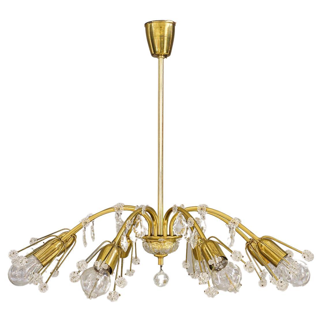 Emil Stejnar for Rupert Nikoll Chandelier, Around 1960s For Sale