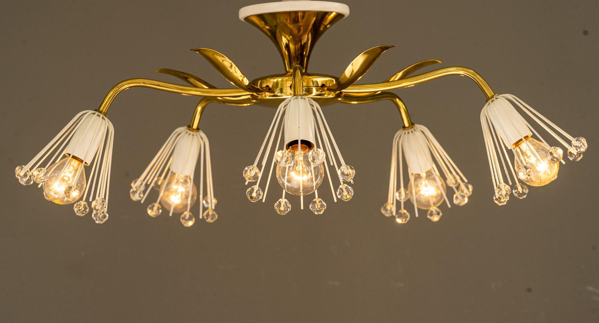 Emil Steynar for Rupert Nikoll Chandelier Vienna Around 1950s 3