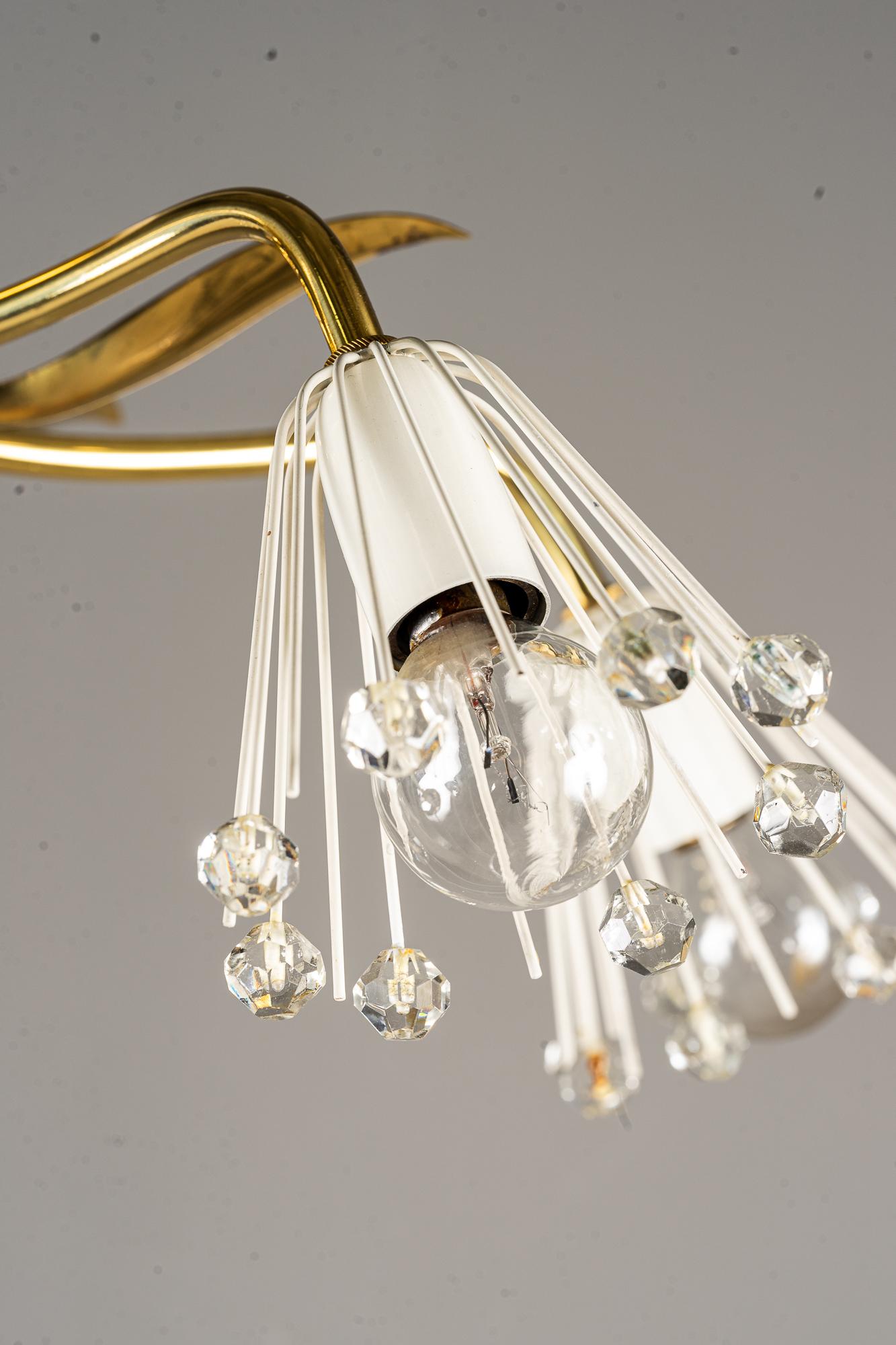 Austrian Emil Steynar for Rupert Nikoll Chandelier Vienna Around 1950s