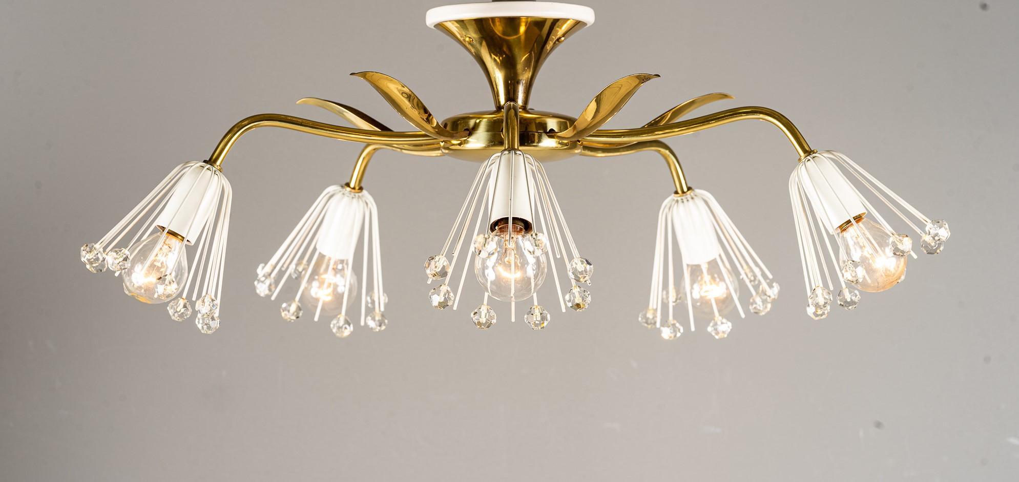 Emil Steynar for Rupert Nikoll Chandelier Vienna Around 1950s 2