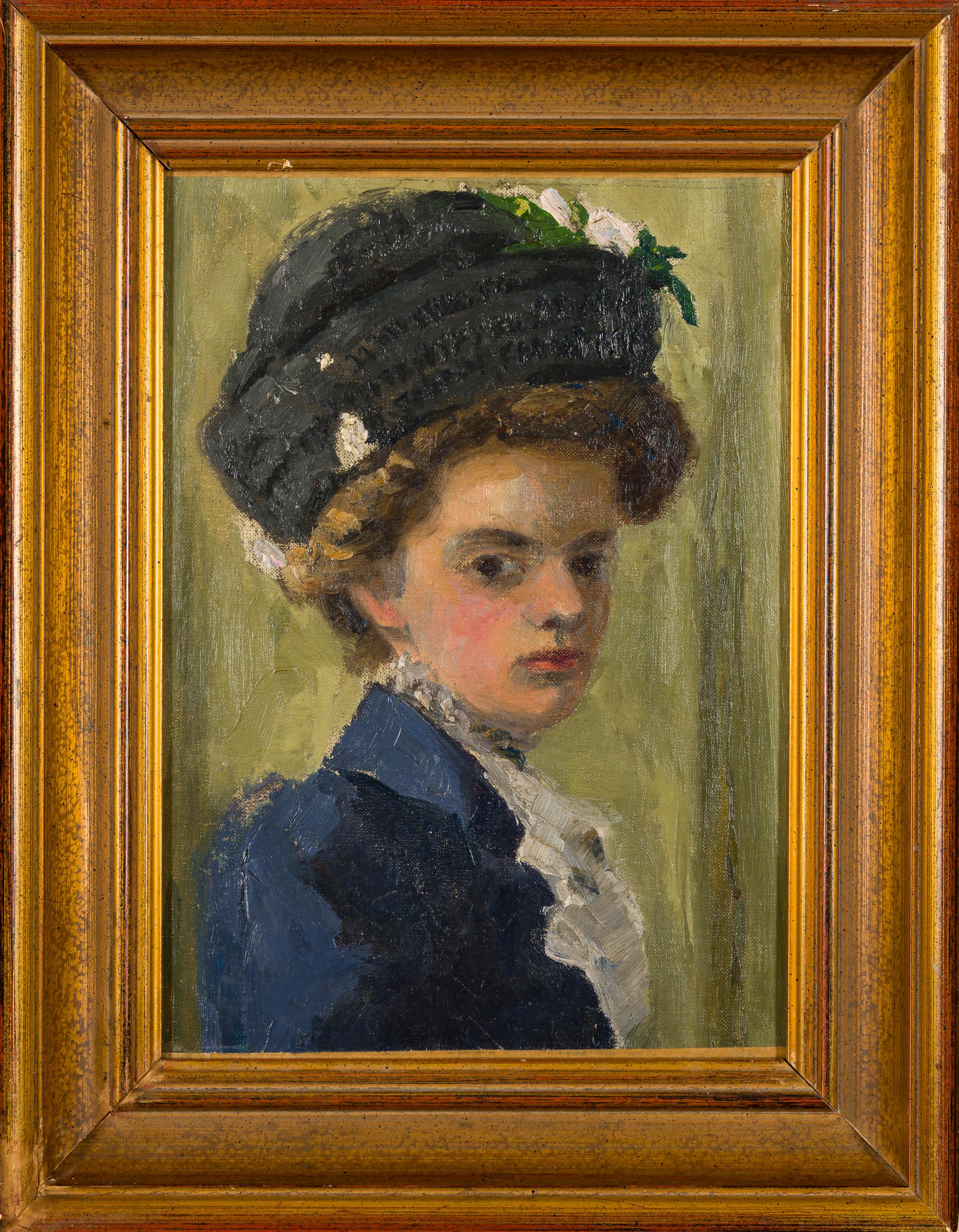 Ritratto di una signora - Painting di Emil von Gerliczy